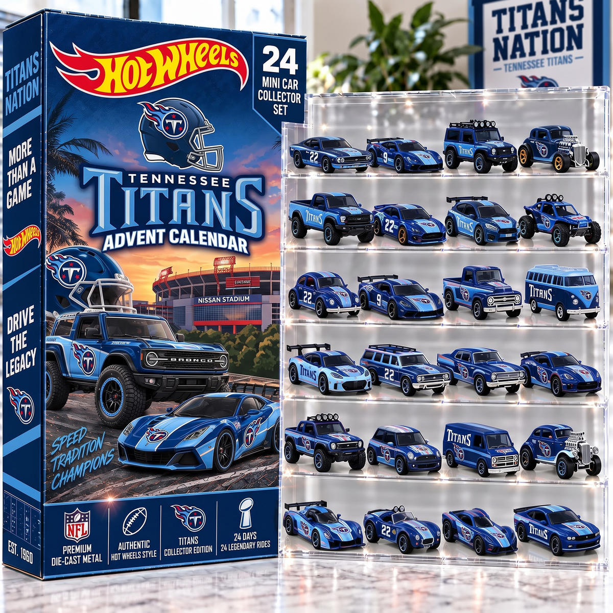 TEN X Premium NFL Mini Car Advent Collection