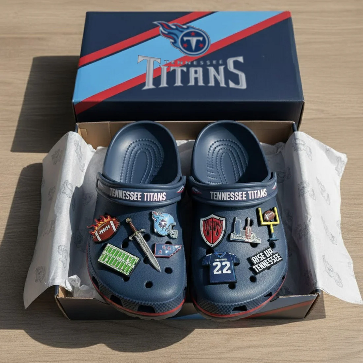 TEN x NFL Premium Crocs Clogs Shoes DATND TANTD