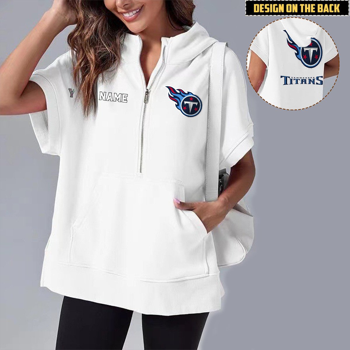 TEN x NFL Short Sleeve Zip Hoodie DATND TANTD