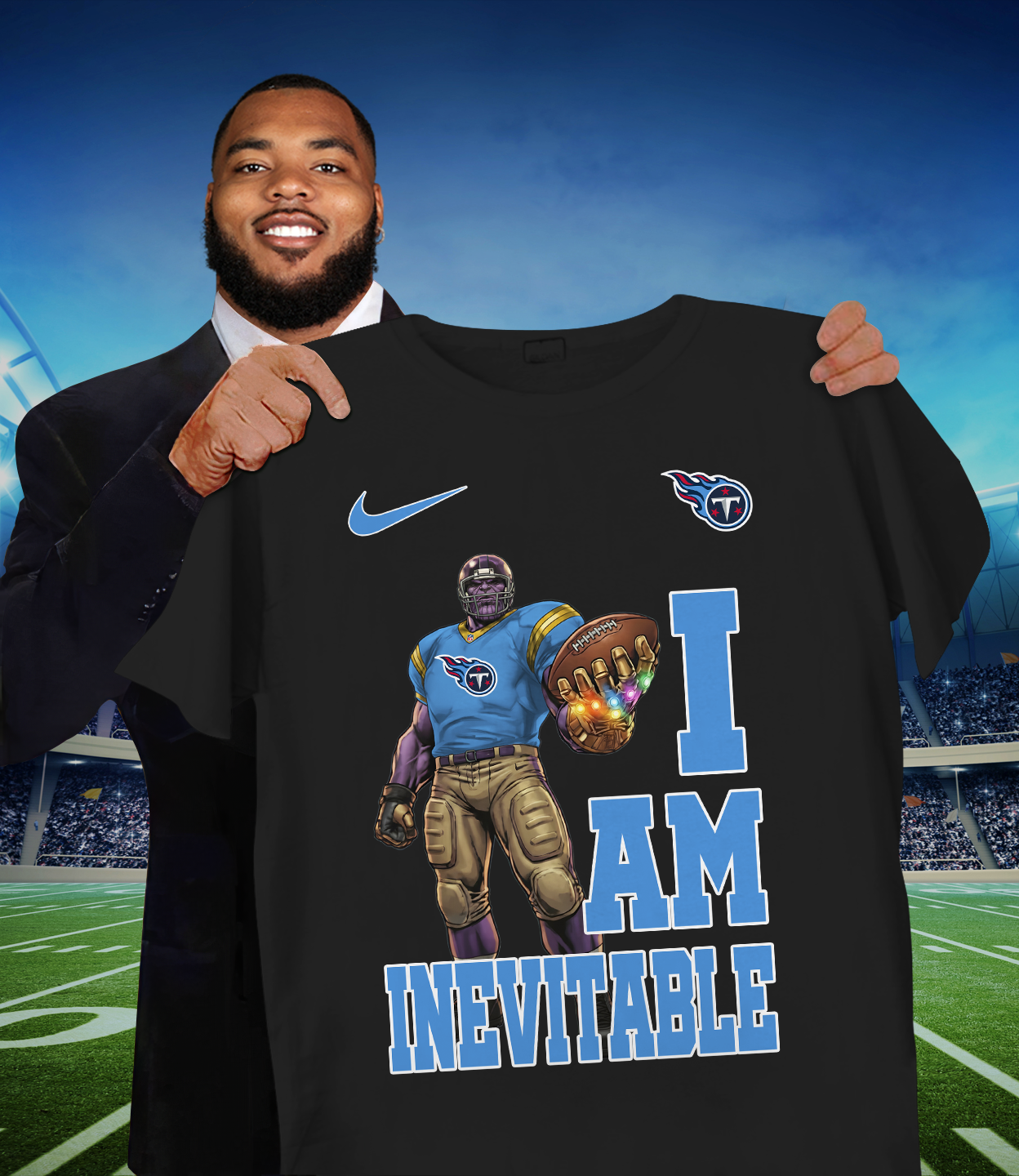 TEN x NFL Thanos I Am Inevitable T-Shirt DATND TANTD