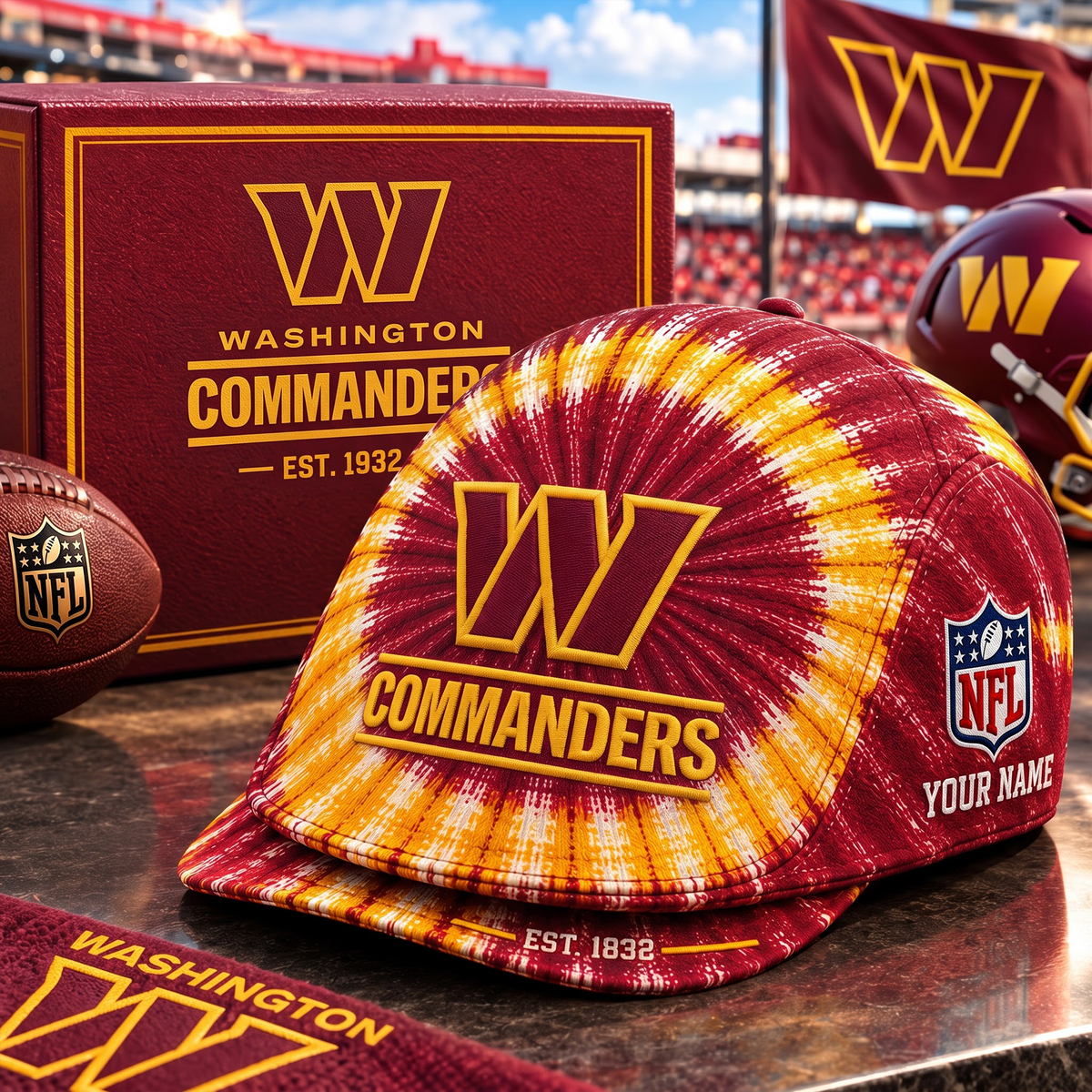 WAS X Custom-Printed Jeff Hat – Gift for NFL Fans (Limited Edition, Name Customizable)