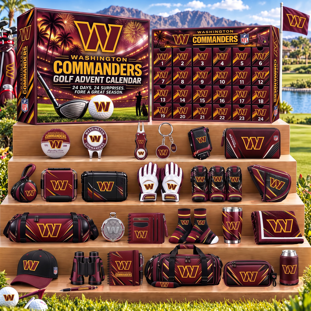 WAS X NFL Golf Advent Calendar Bling Box
