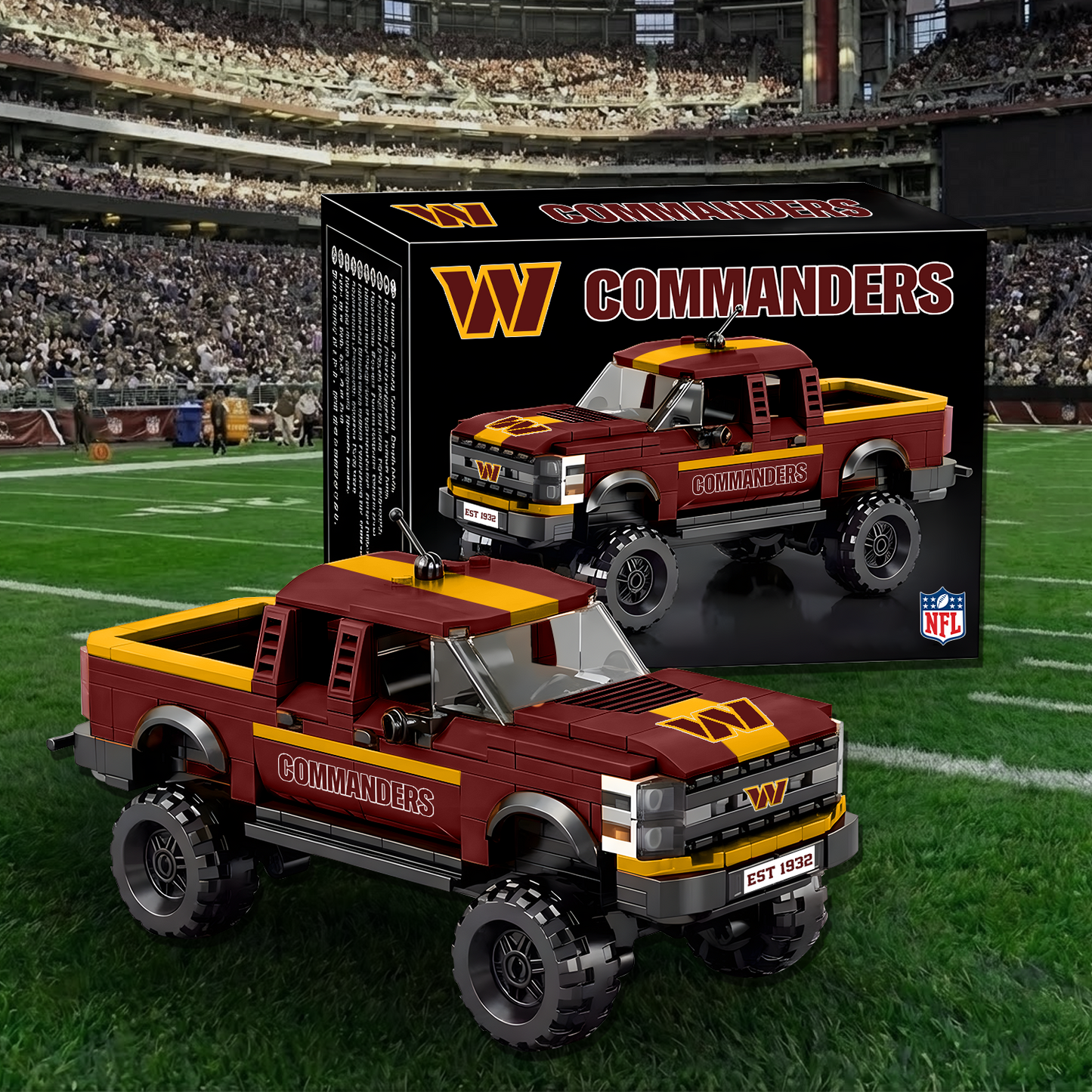 WAS X NFL Raptor pickup truck building block set 0512 NAK NHT