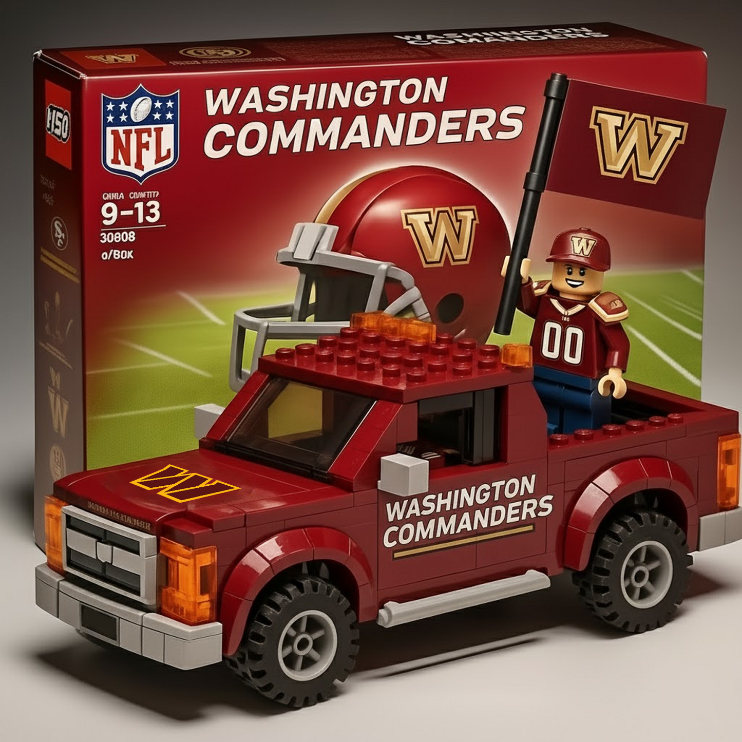 WAS x NFL Building Blocks Truck Toy Set DatND DVT