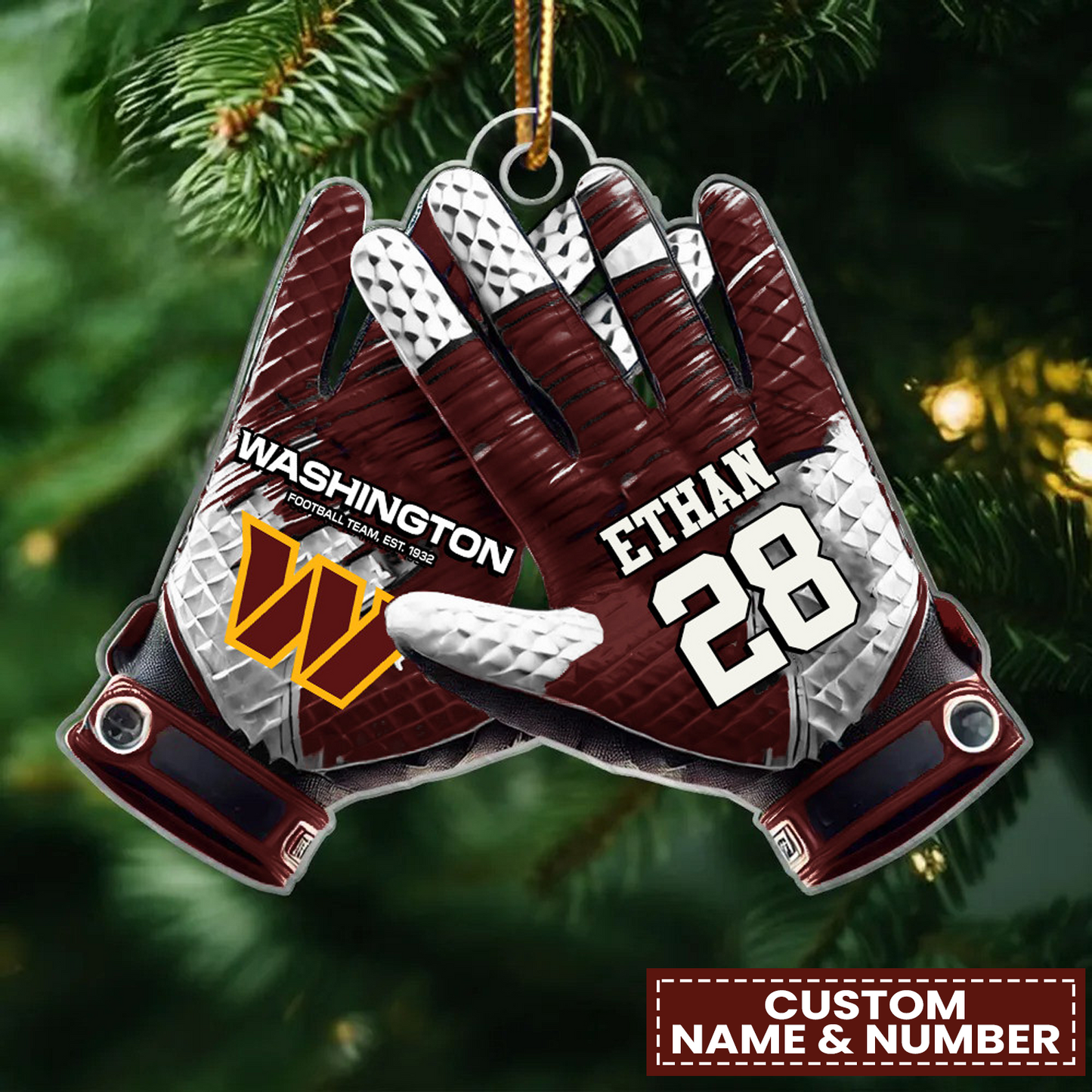 WAS x NFL Customized Christmas Acrylic Ornament DATND TANTD