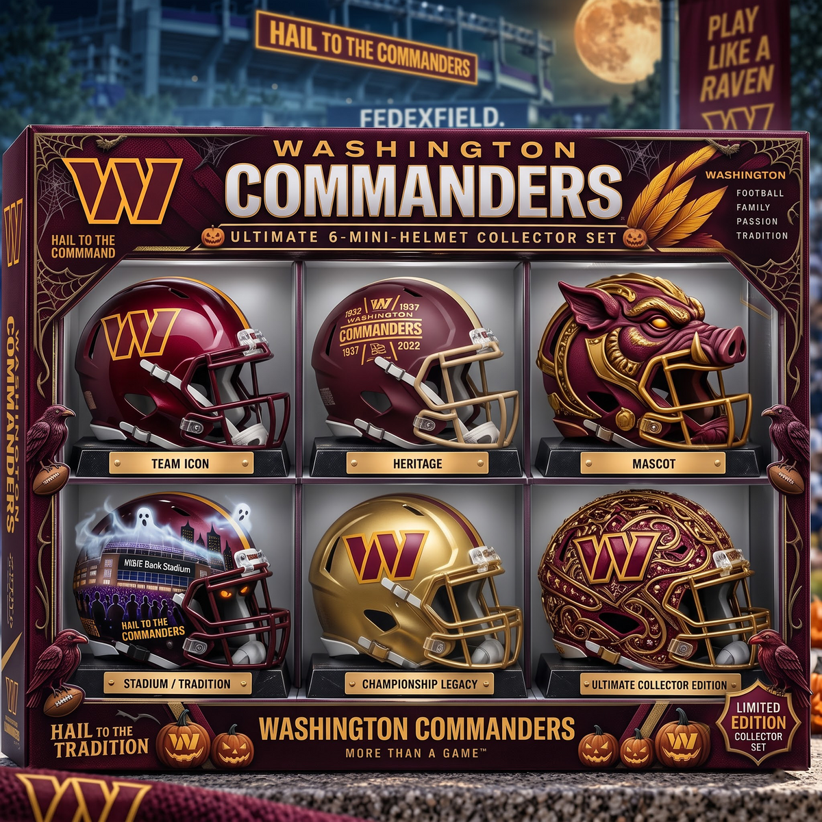 WC x NFL Ultimate 6-Mini-Helmet Collector Set - Limited Halloween Edition