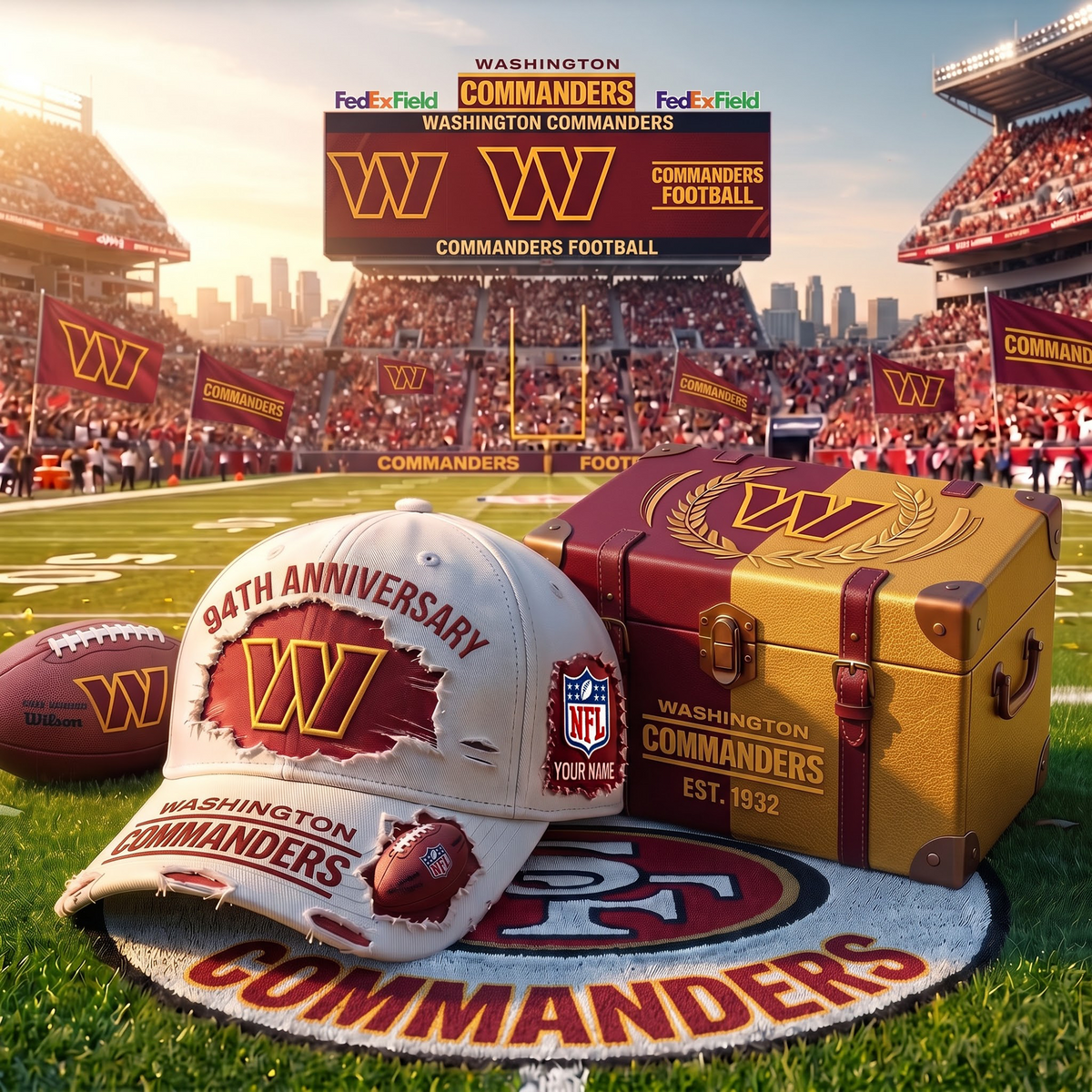 WC x Premium NFL Fan Cap & Collector Box Set – Custom Name Edition 1209 V2