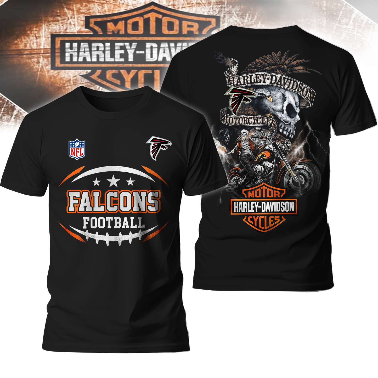 AF Premium NFL Harley Davidson V2 3D Shirt DDT CTND