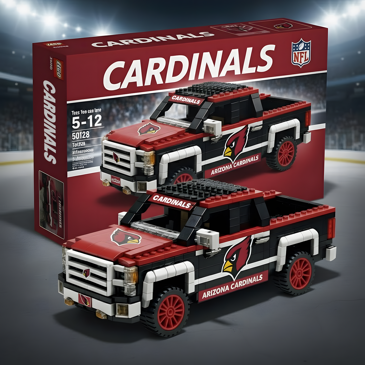 ARI x NFL 3D Racing Truck Model Building Block Set V1 NAK NHT