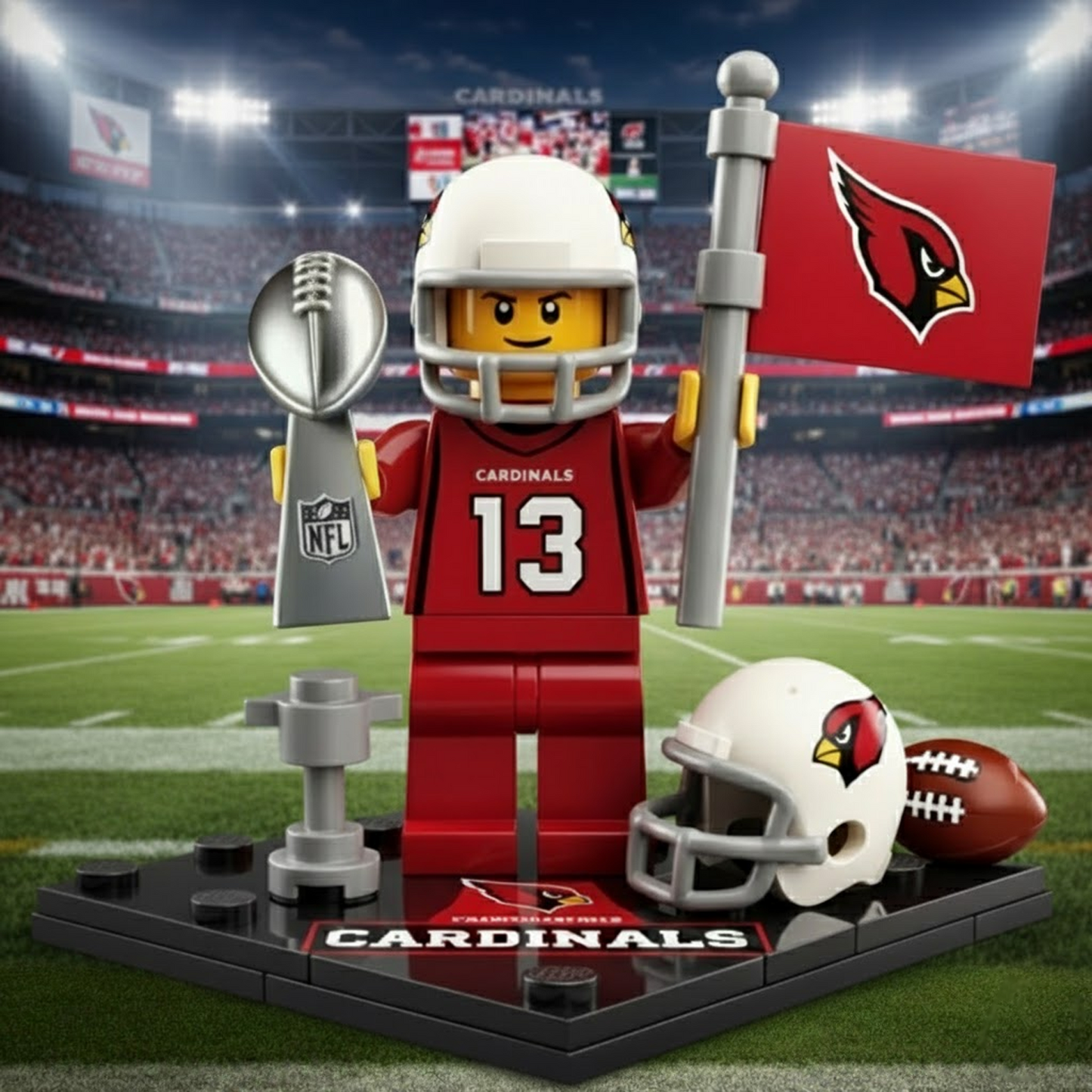 ARI x NFL Team Building Blocks Set V1 NAK NHT
