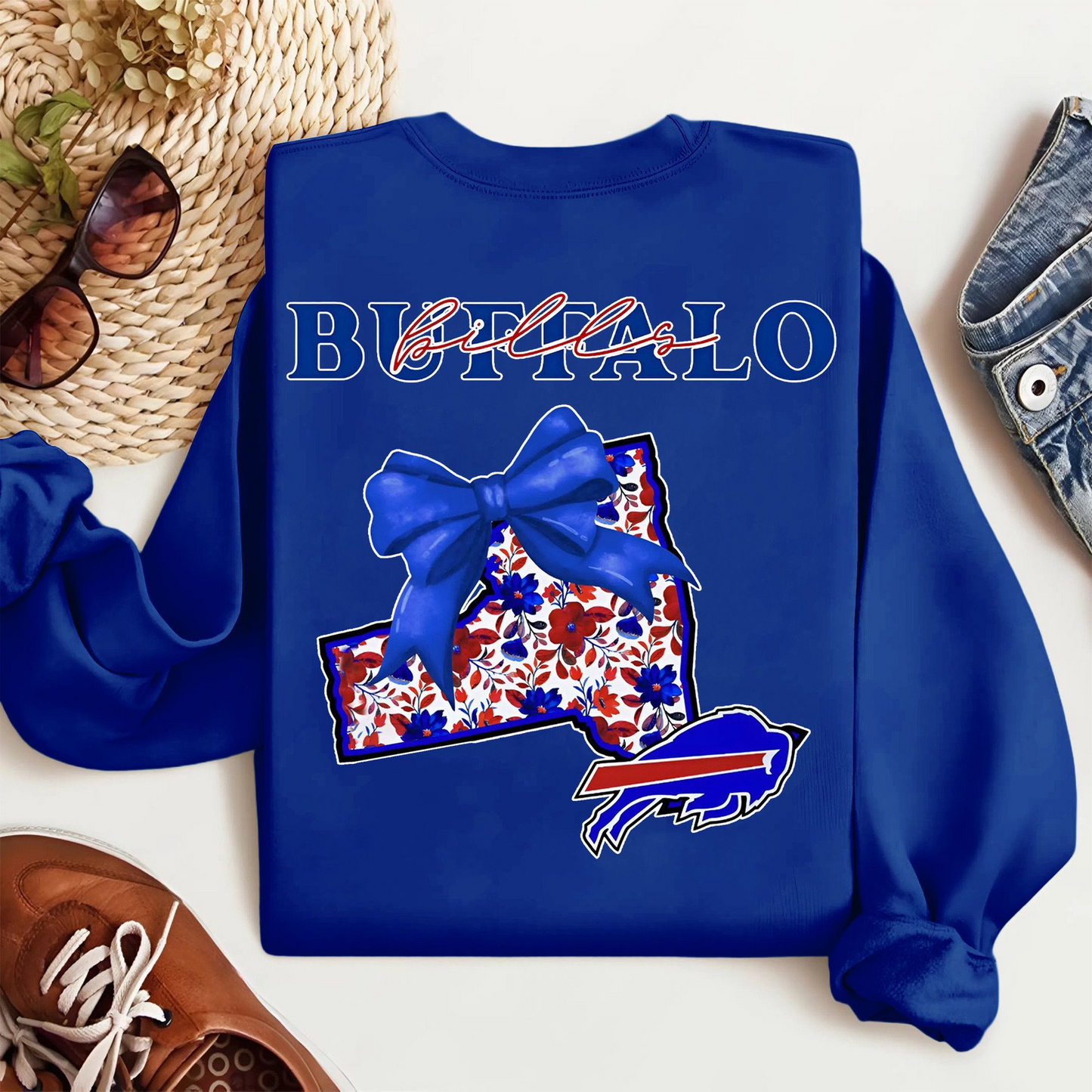BB Premium NFL Cozy State Bow Sweatshirt DDT NTL