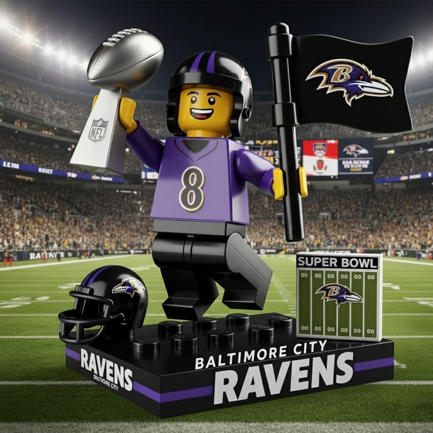 BR x NFL Team Building Blocks Set V1 NAK NHT