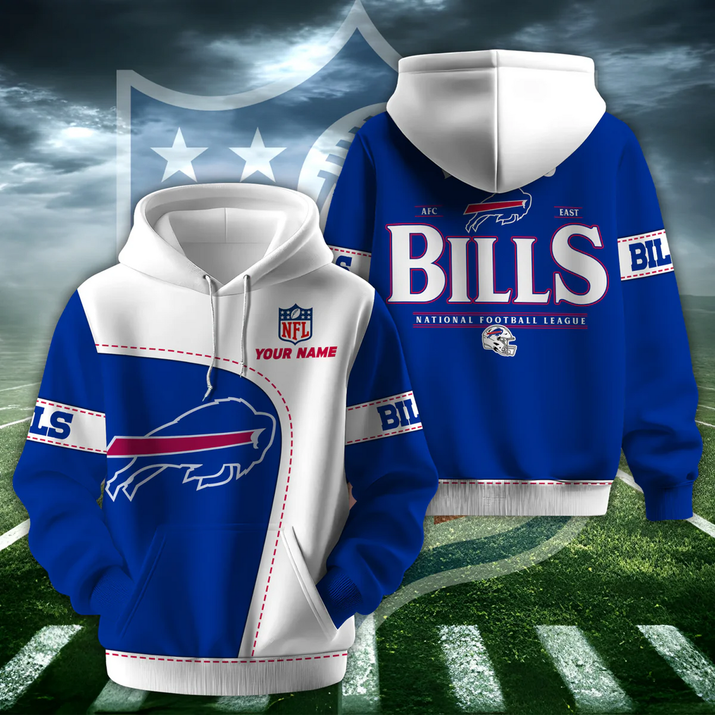 BUF X NFL Classic Logo Limited Edition Hoodie And Cap NAK NHT