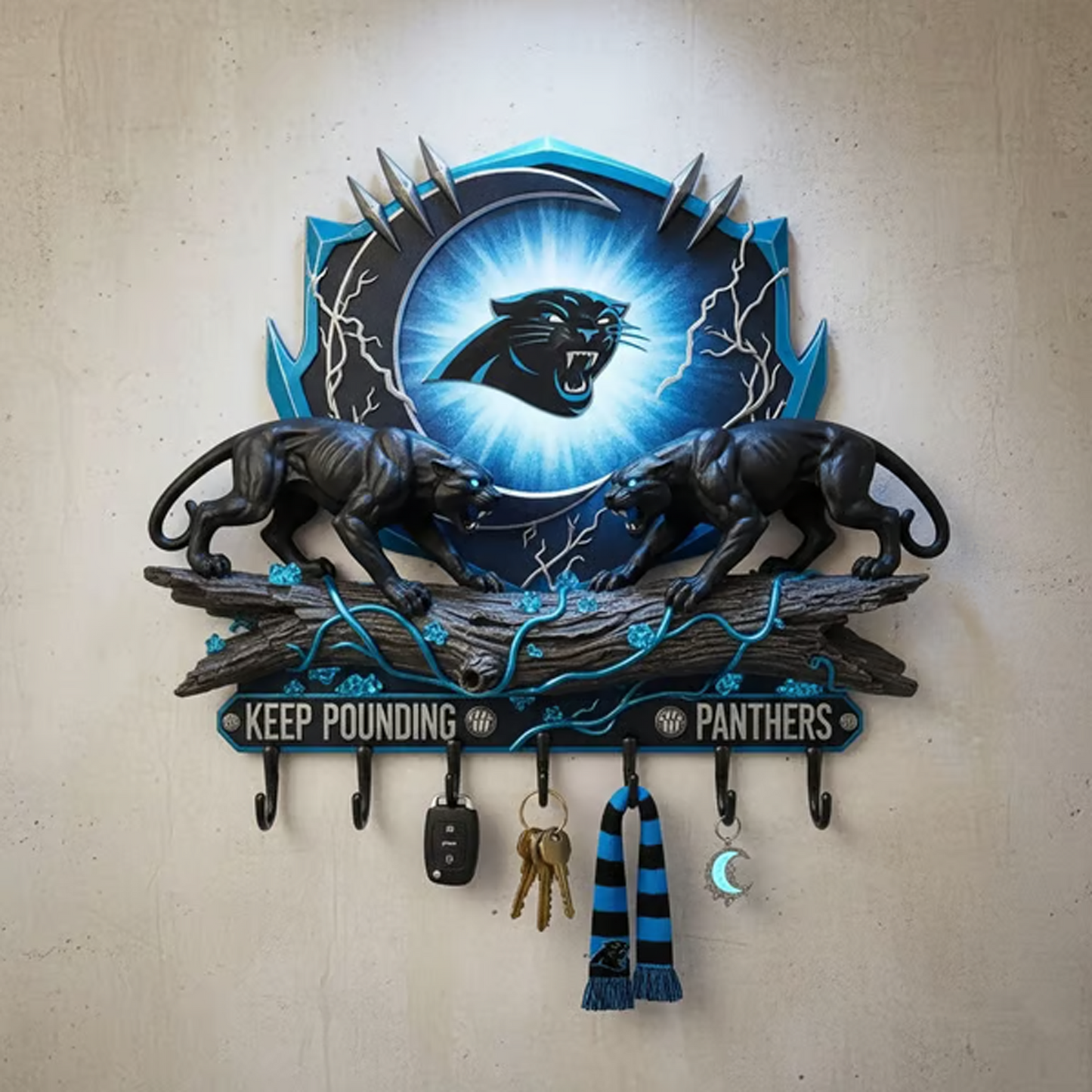 CAR X NFL Originality Verification Football Team Wall Key Holder NAK THUONGNH