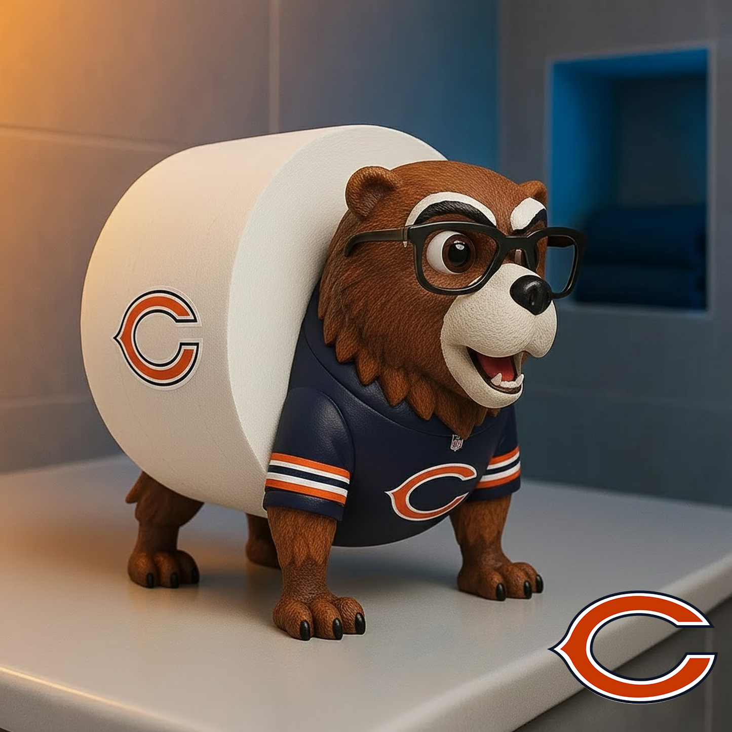 CHI X NFL Football Team Mascot Toilet Paper Holder NAK NHT