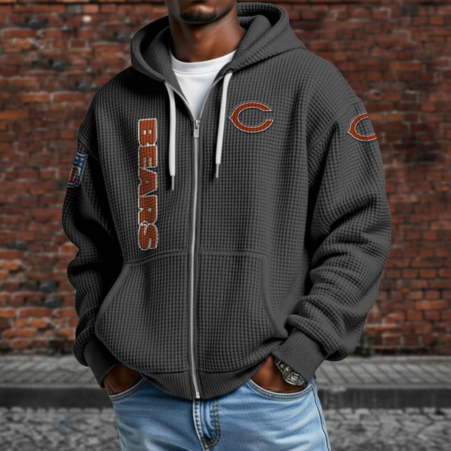 CAR X NFL Textured Lounge Zip-up Hoodie NAK NHT