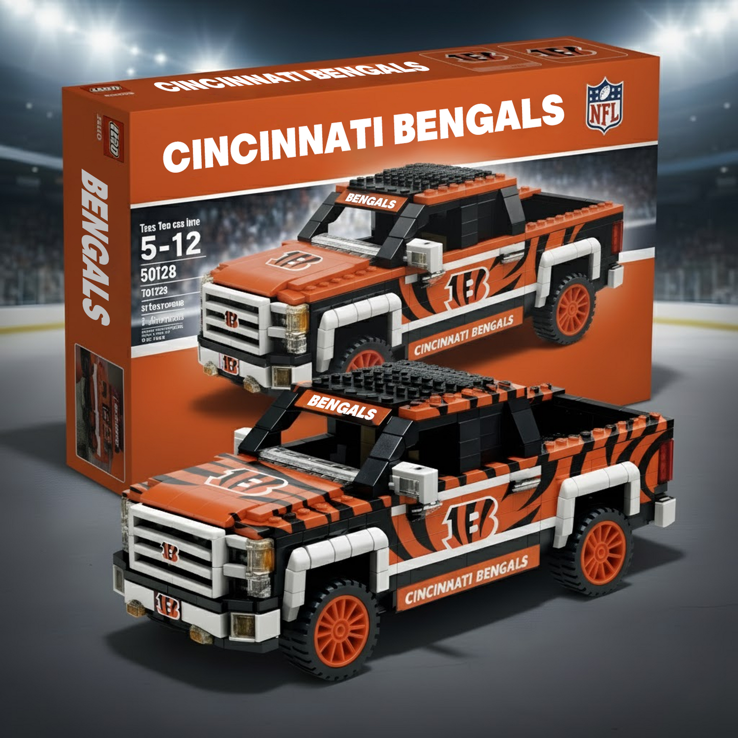 CIN x NFL 3D Racing Truck Model Building Block Set V1 NAK NHT