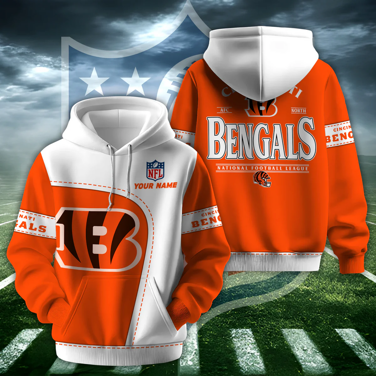 CIN X NFL Classic Logo Limited Edition Hoodie And Cap NAK NHT