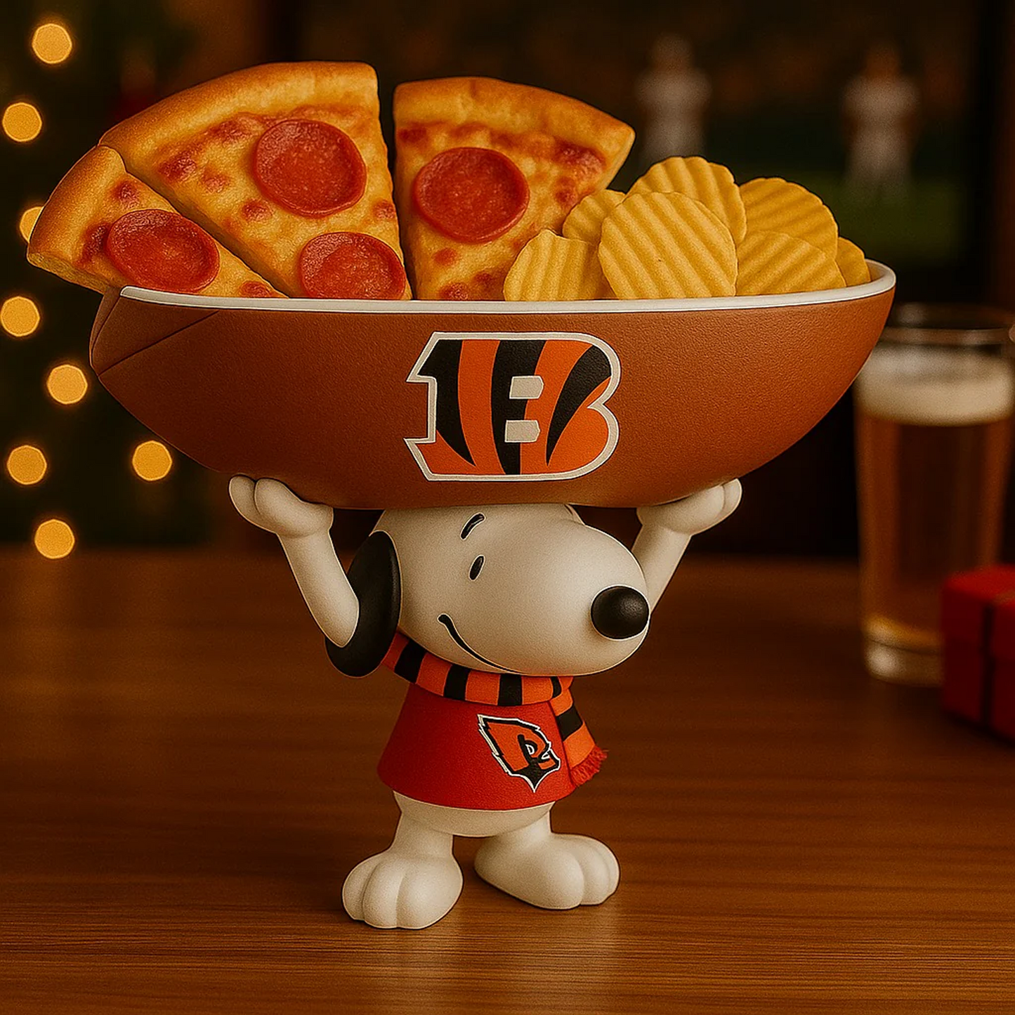 CIN X NFL Creative Football Team Snoopy Snack Tray NAK NHT