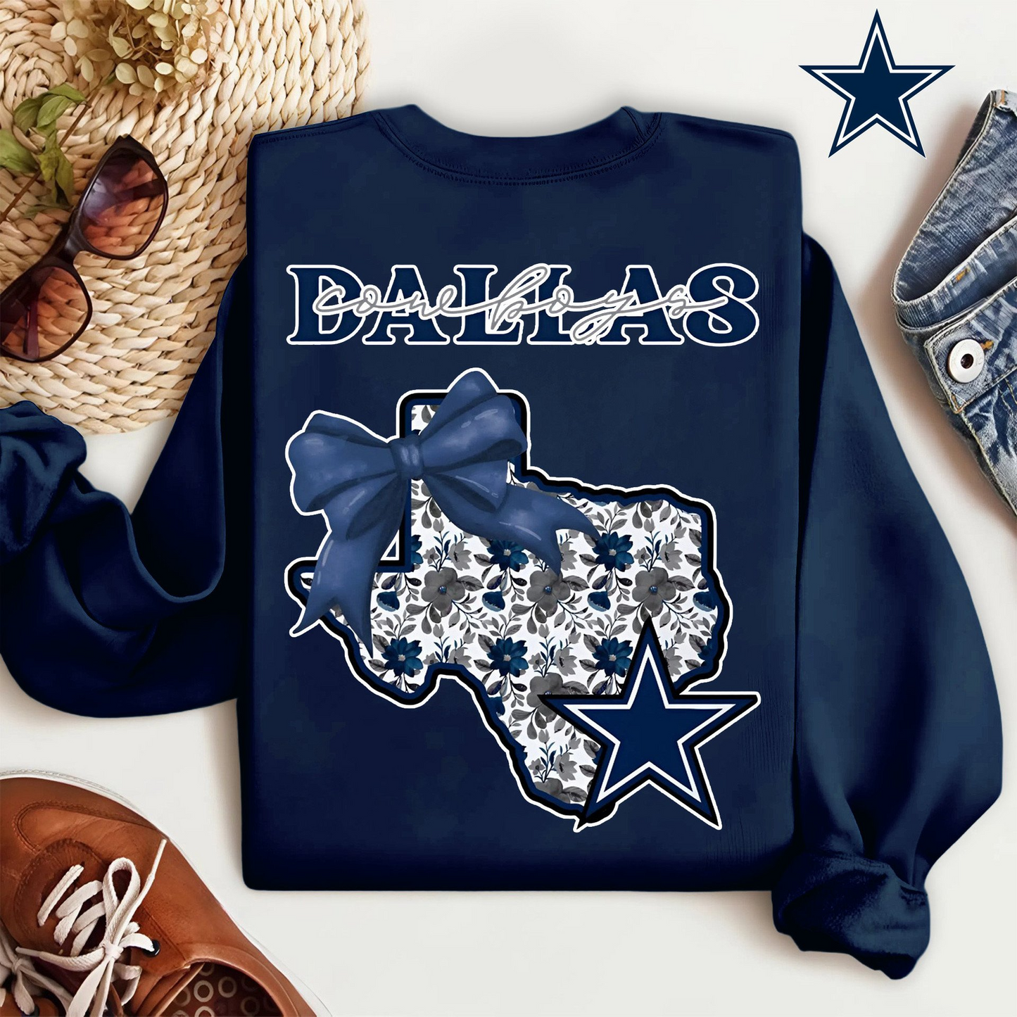 DC Premium NFL Cozy State Bow Sweatshirt DDT NTL