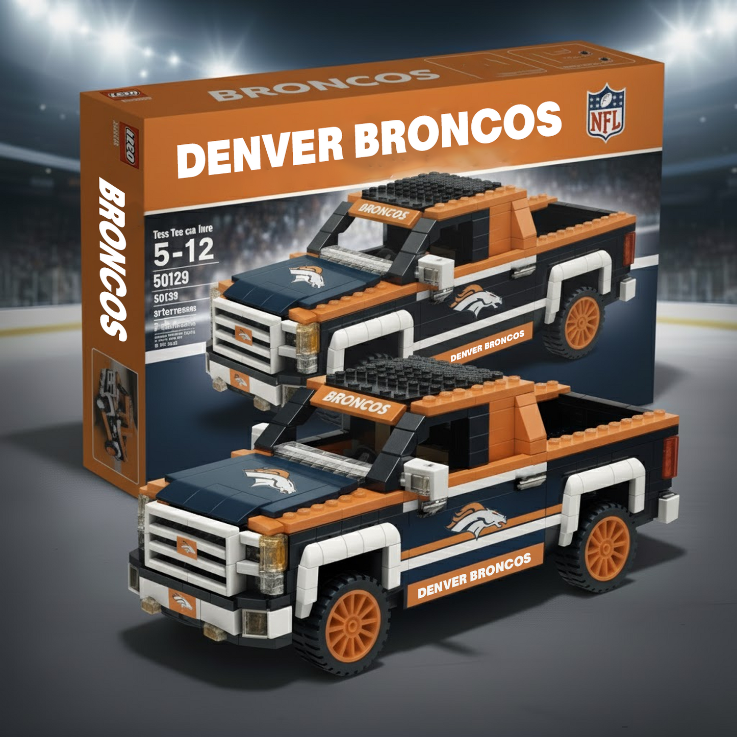 DEN x NFL 3D Racing Truck Model Building Block Set V1 NAK NHT