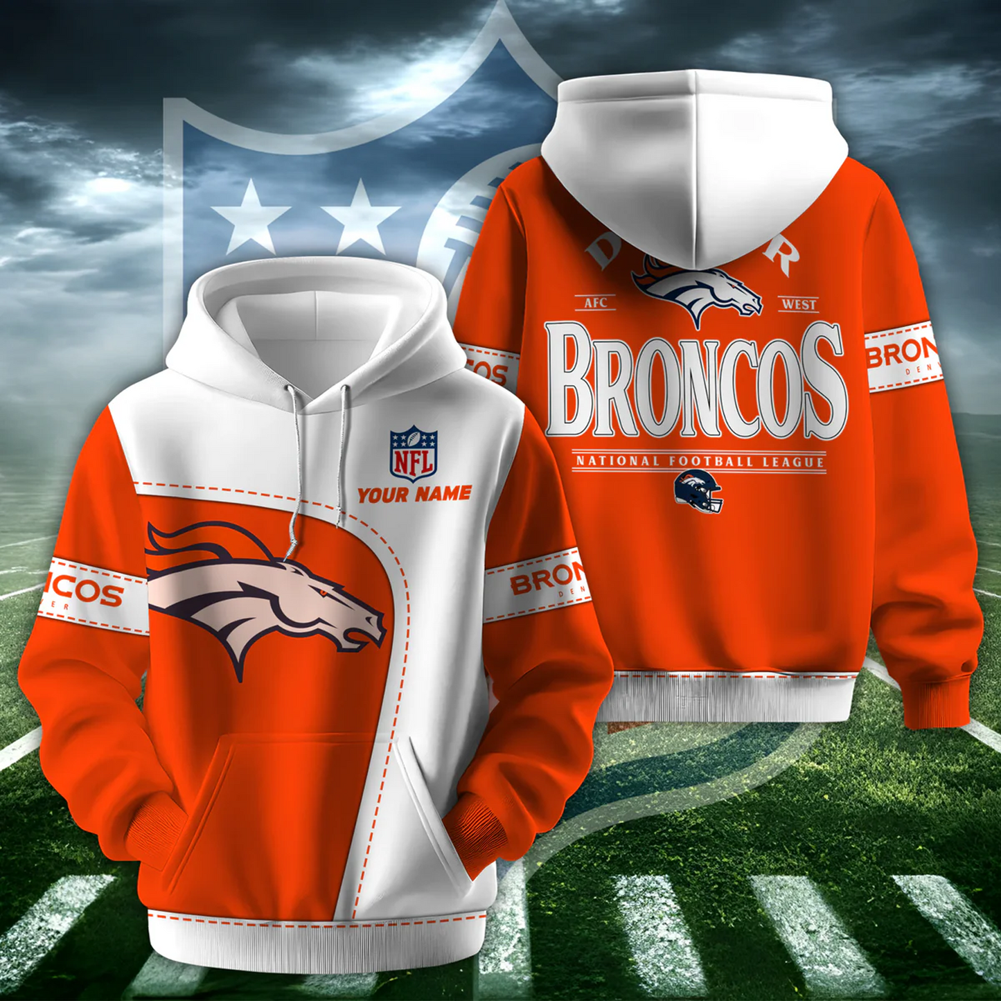 DEN X NFL Classic Logo Limited Edition Hoodie And Cap NAK NHT