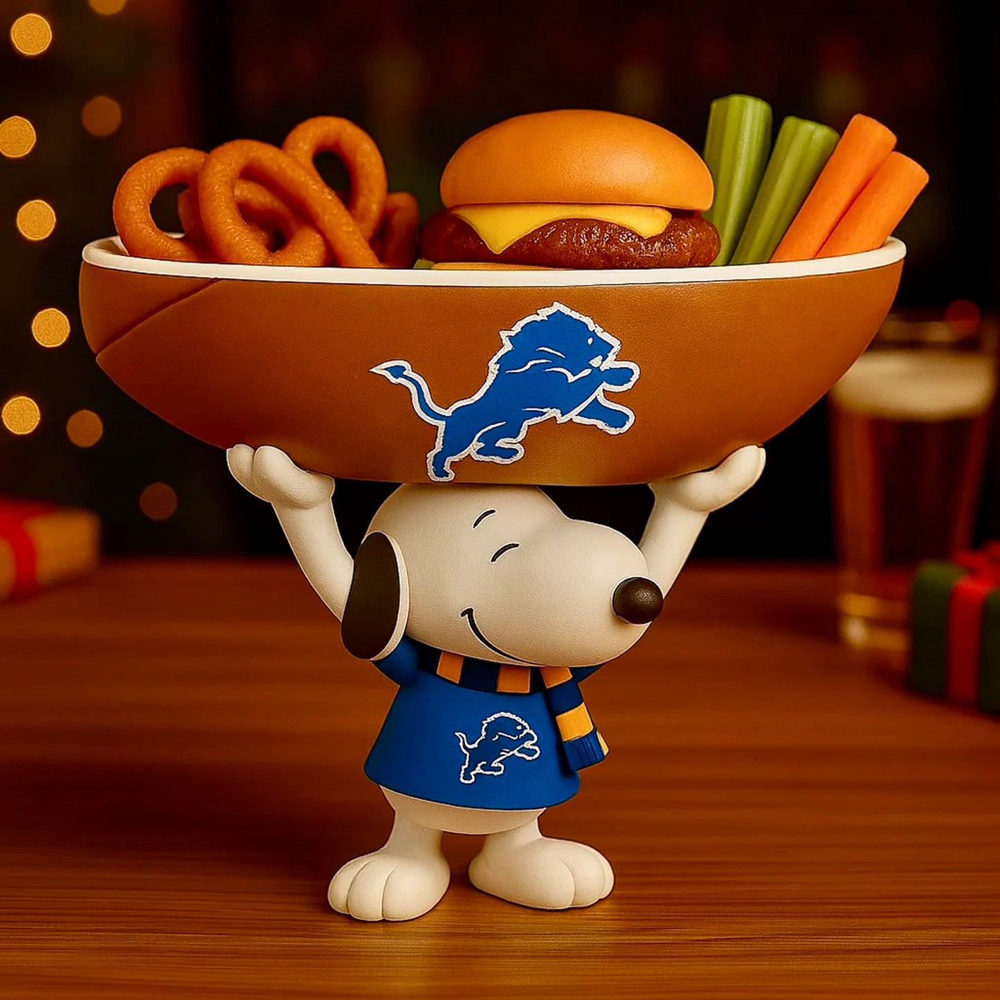 DET X NFL Creative Football Team Snoopy Snack Tray NAK NHT