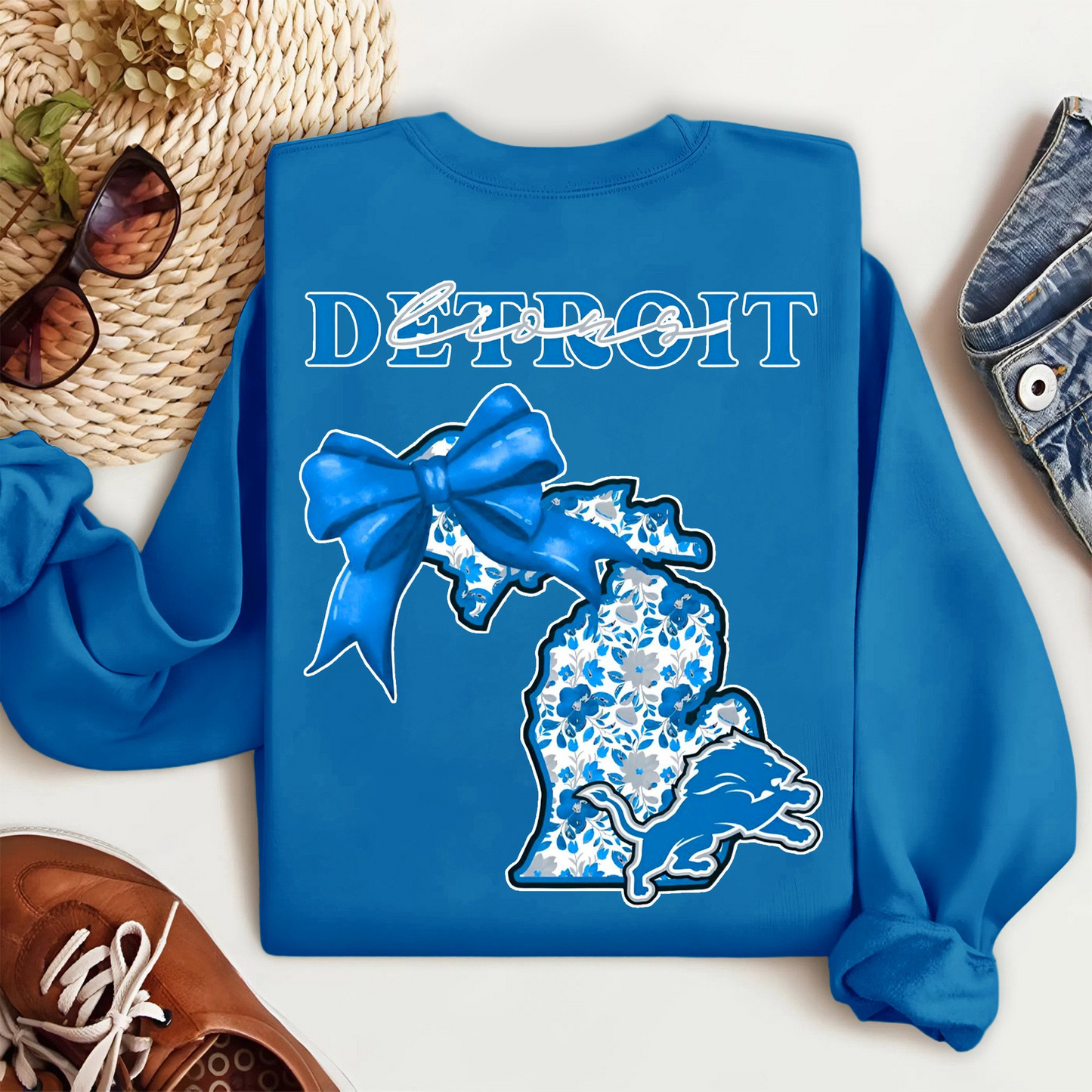 DL Premium NFL Cozy State Bow Sweatshirt DDT NTL