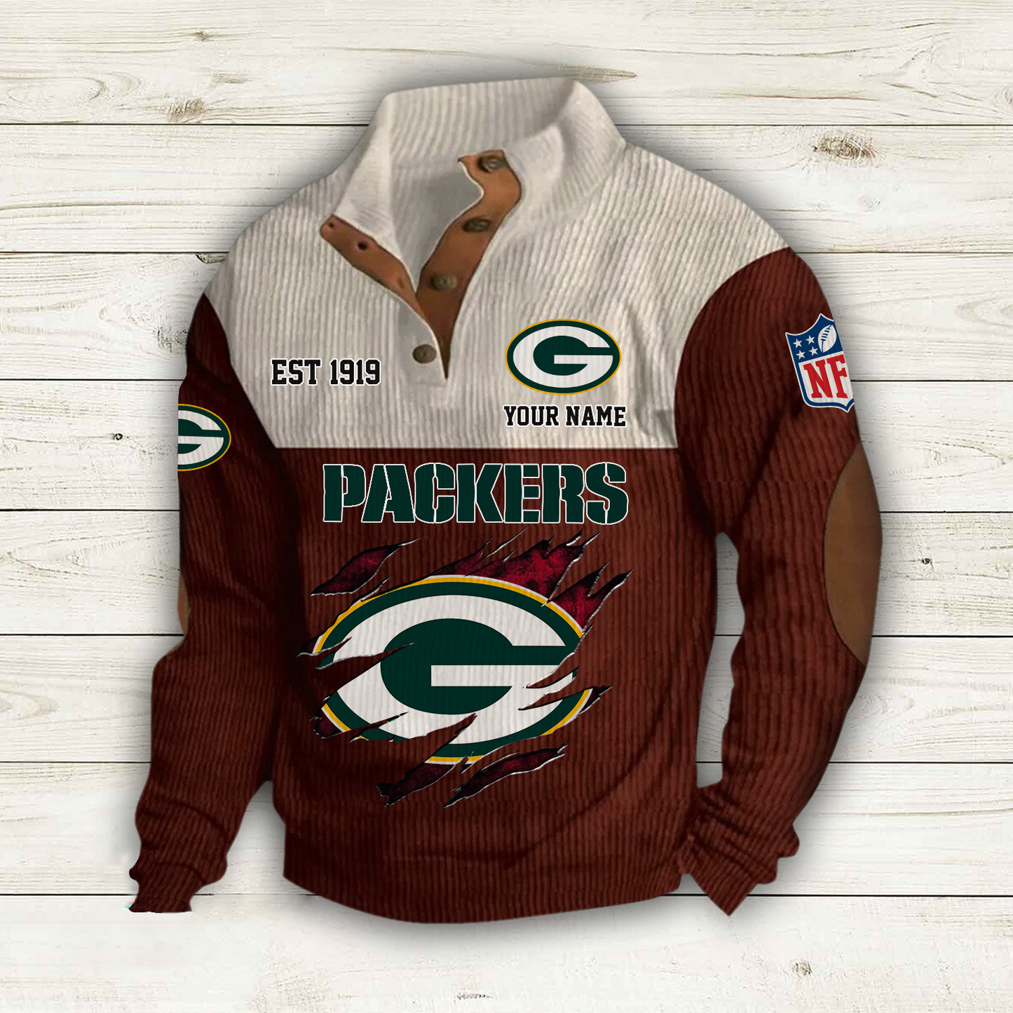 GB x NFL Custom Name Sport Sweatshirt DatND DVT