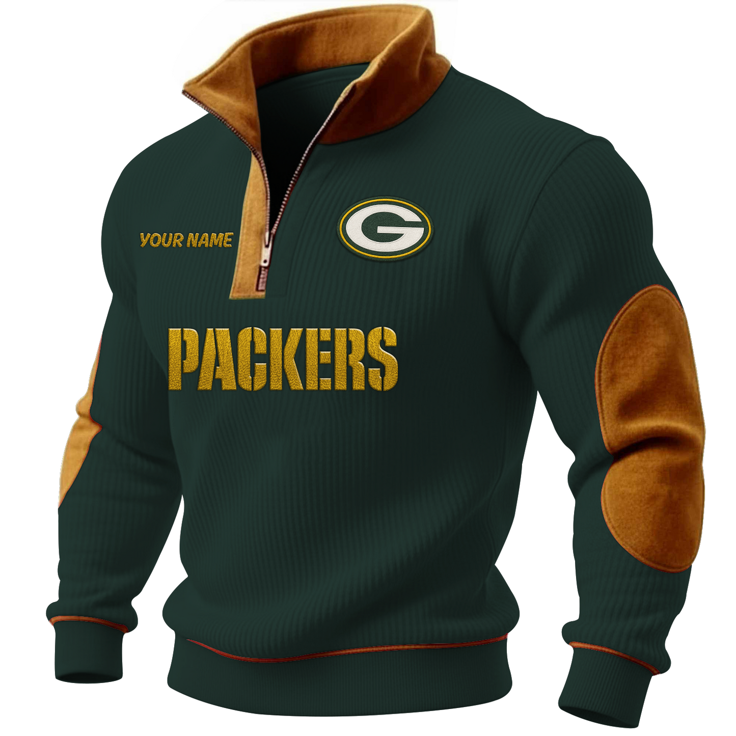 GB x NFL PREMIUM LONG ZIP POLO SHIRT DATND TANTD