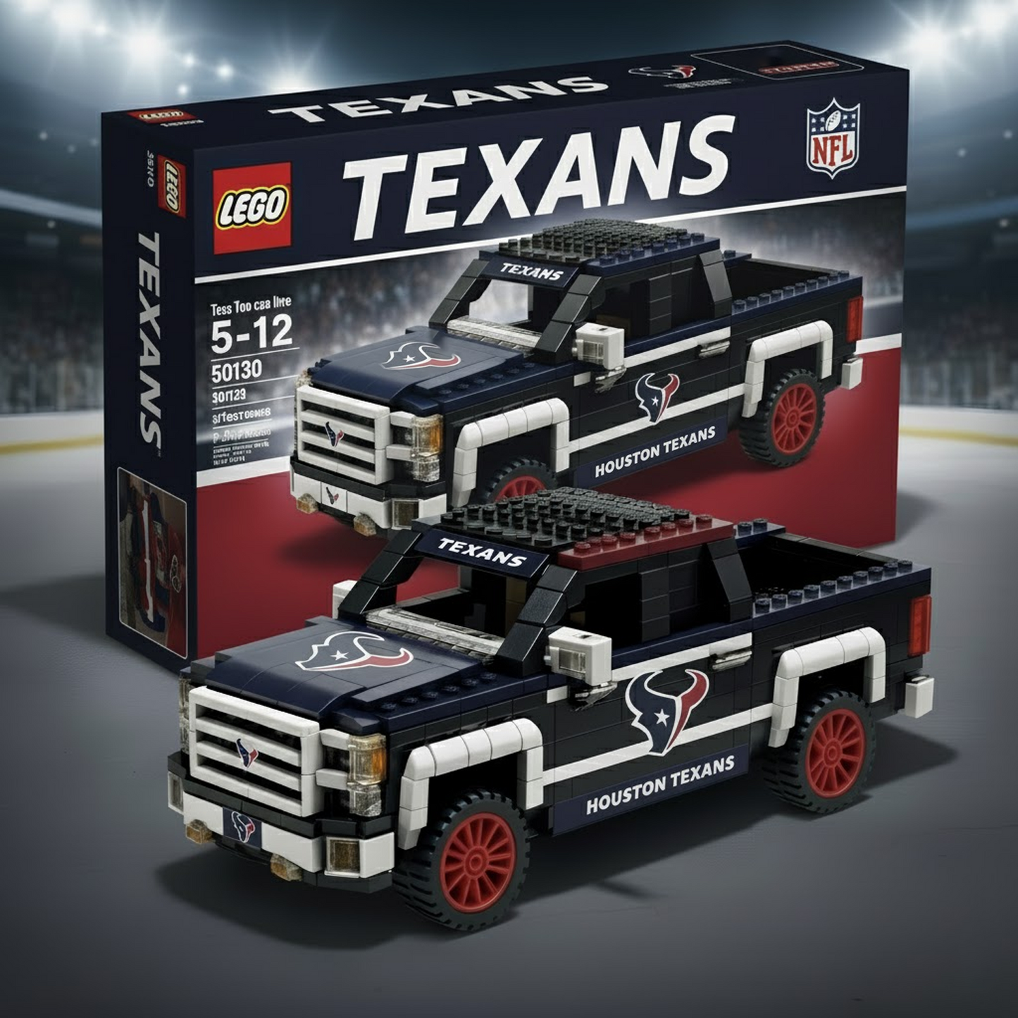 HOU x NFL 3D Racing Truck Model Building Block Set V1 NAK NHT
