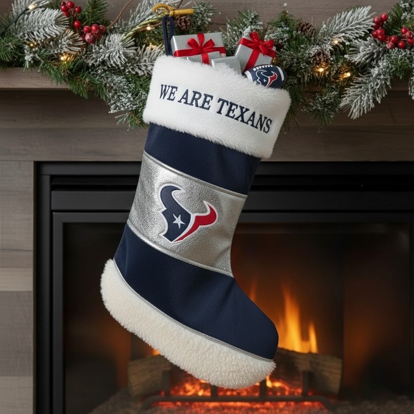 HOU X NFL CHRISTMAS SOCKS NAK NHT