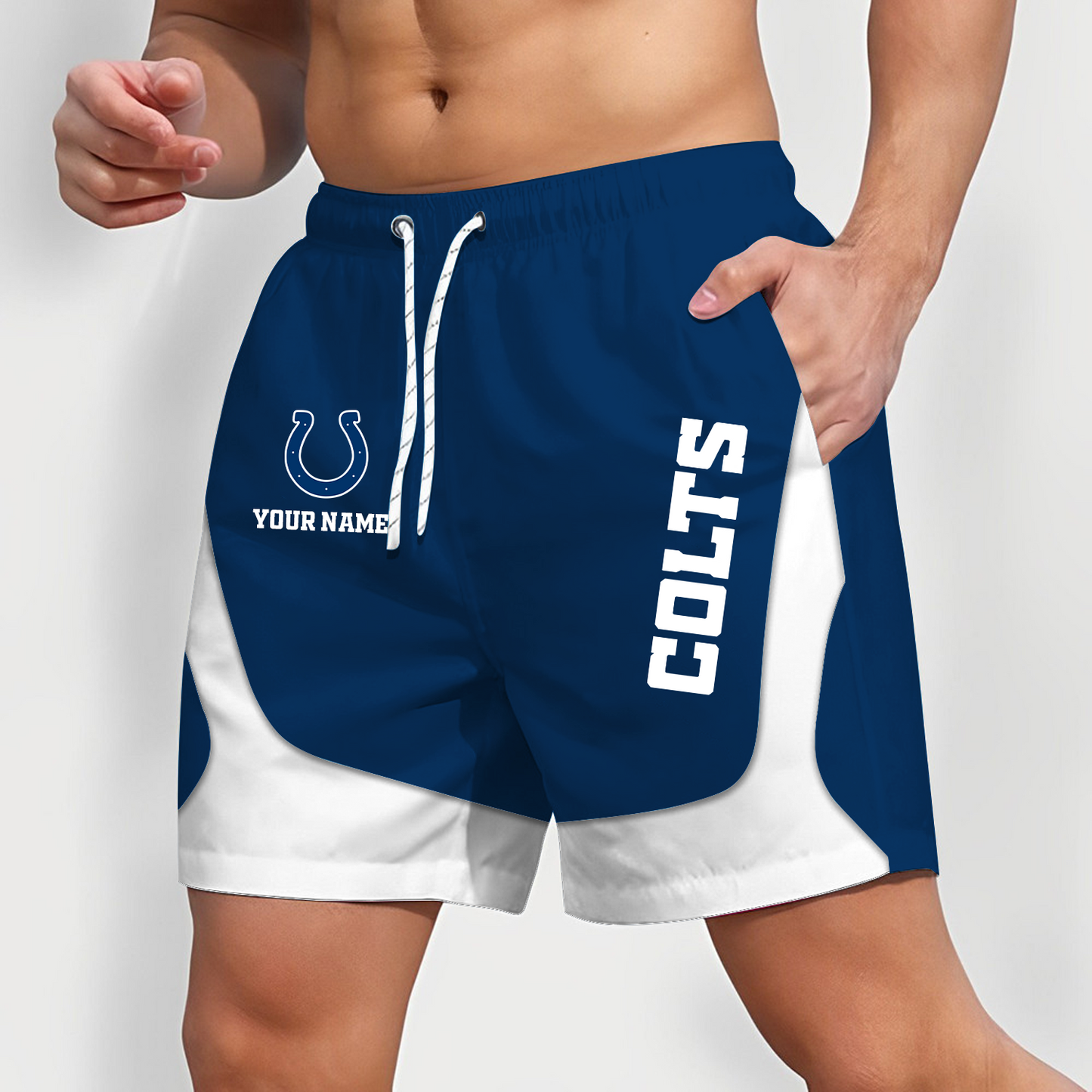 IND x NFL Team Special Short Pants For Men Custom Name Gifts DATND TANTD25