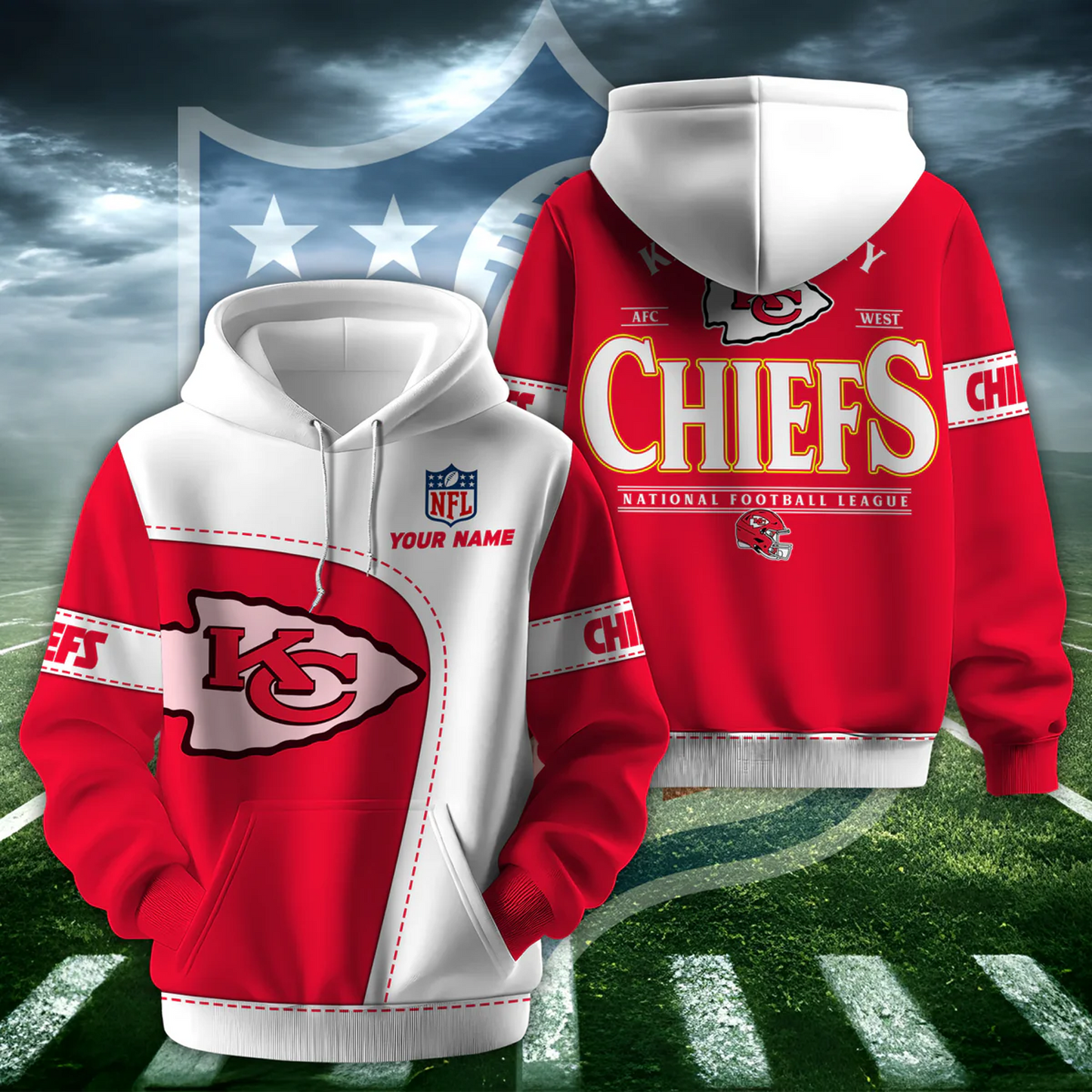 KC X NFL Classic Logo Limited Edition Hoodie And Cap NAK NHT