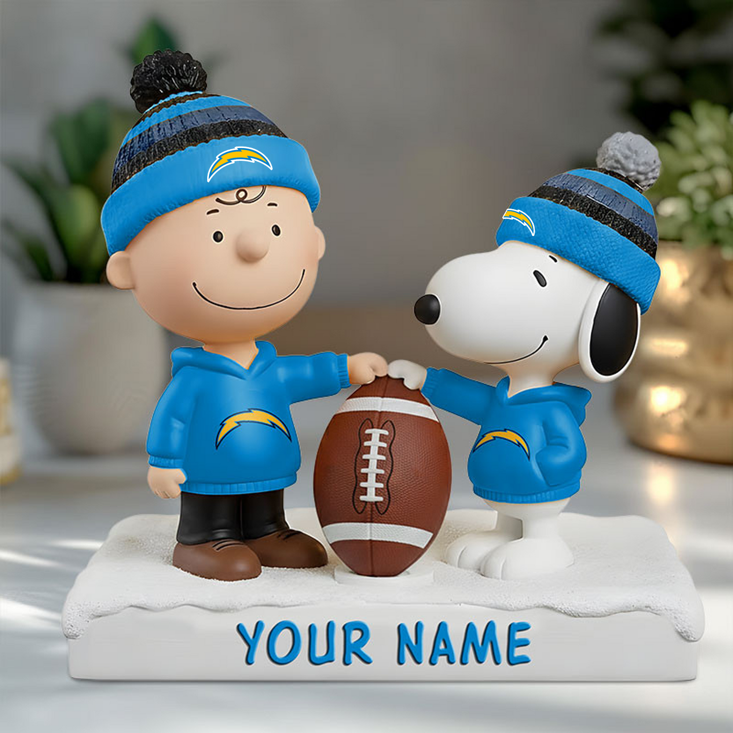LAC X NFL And SnooPy Acrylic Block Plaque Custom Name Gifts NAK NHT