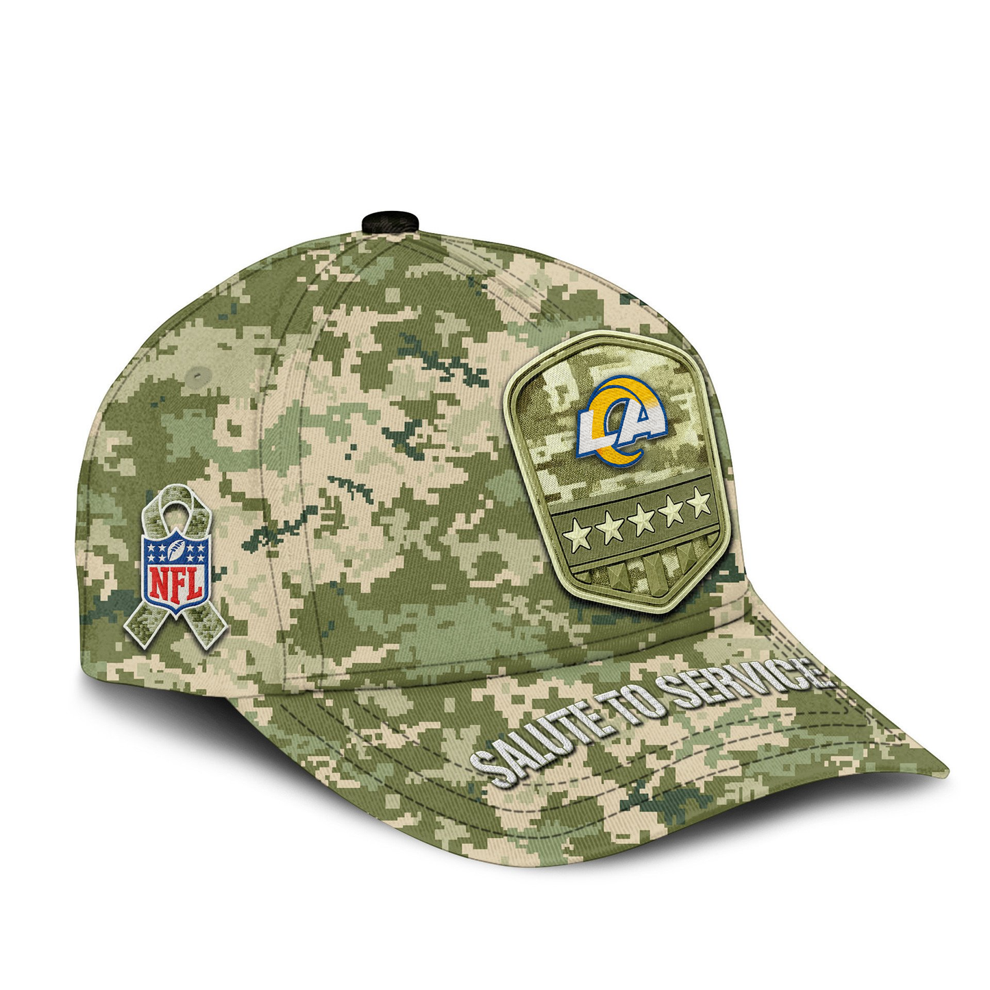 LAR Premium NFL Salute To Service Classic Cap DDT NTL