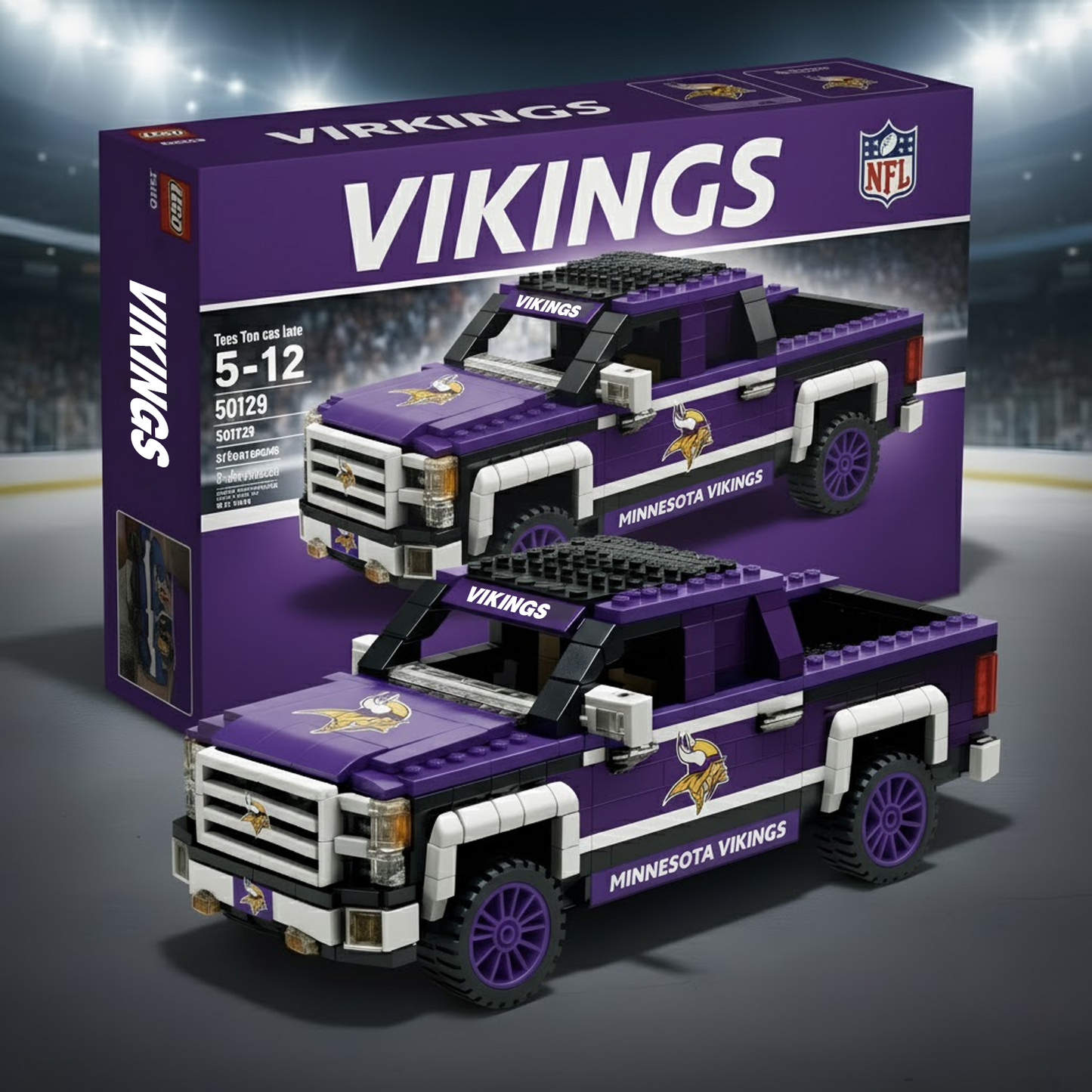 MIN x NFL 3D Racing Truck Model Building Block Set V1 NAK NHT
