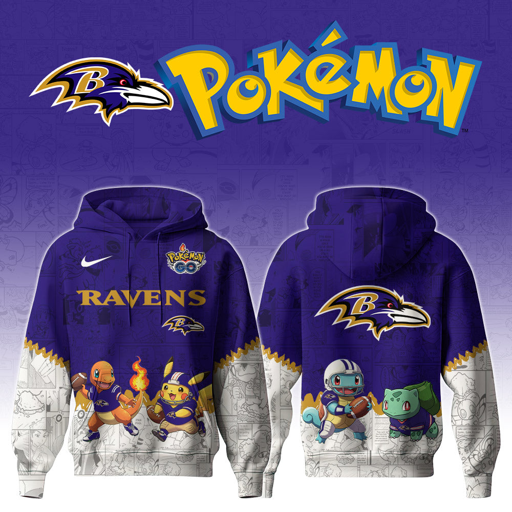 NFL x BAL x PKM 3D Hoodie HLP HLPHUONG