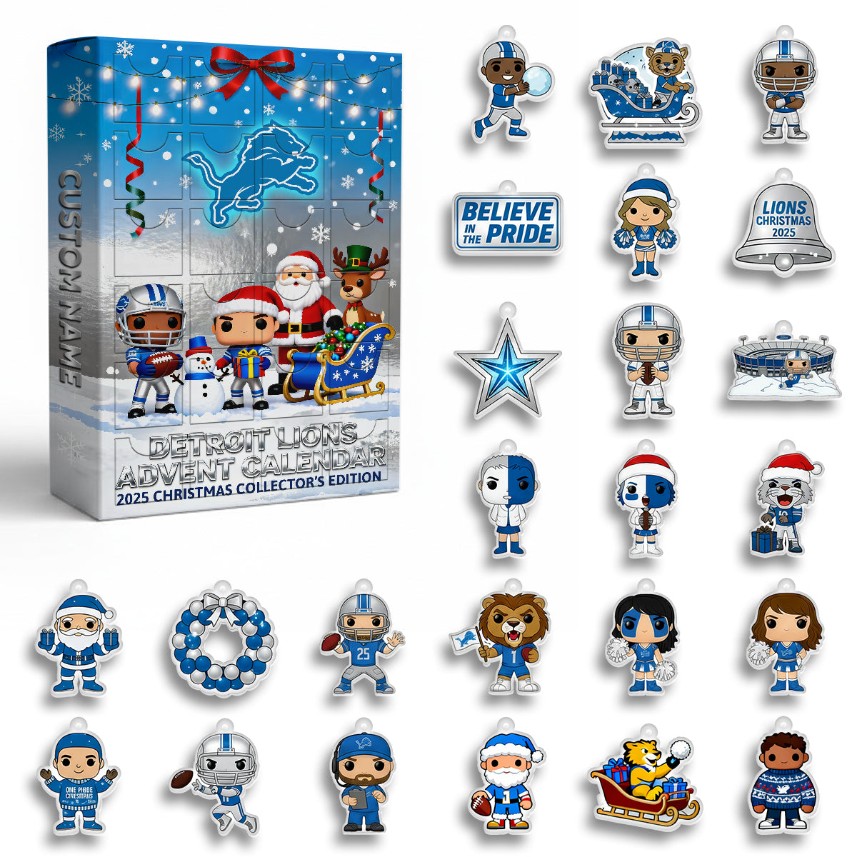 NFL x DET 2025 Christmas Personalized Advent Calendar HLP HLPHUONG