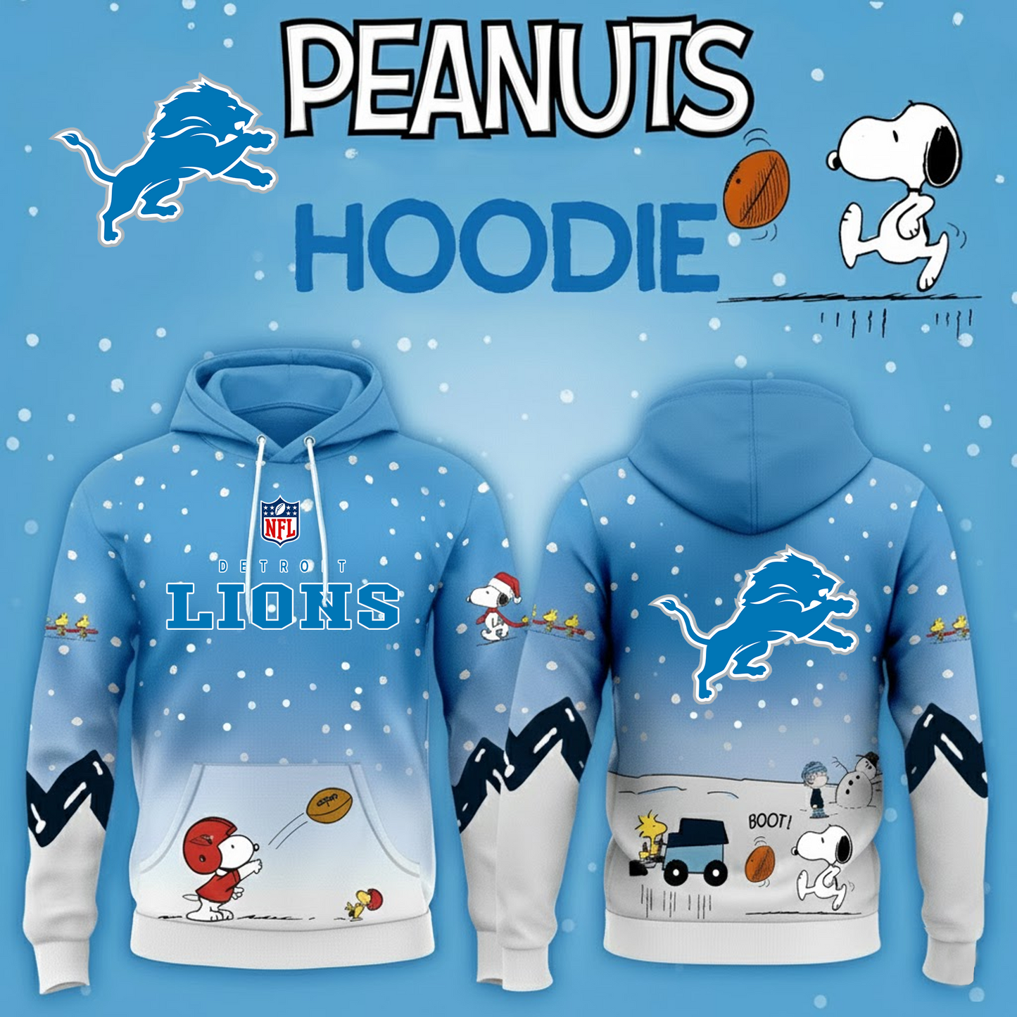 NFL x DET Pea Snoo Hoodie HLP HLPHUONG