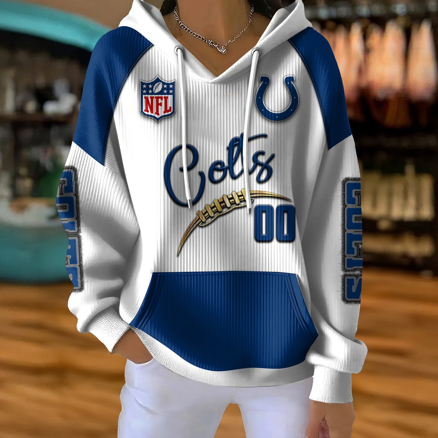 NFL x IND Football Women's Hooded Sweater HLP HLPHUONG