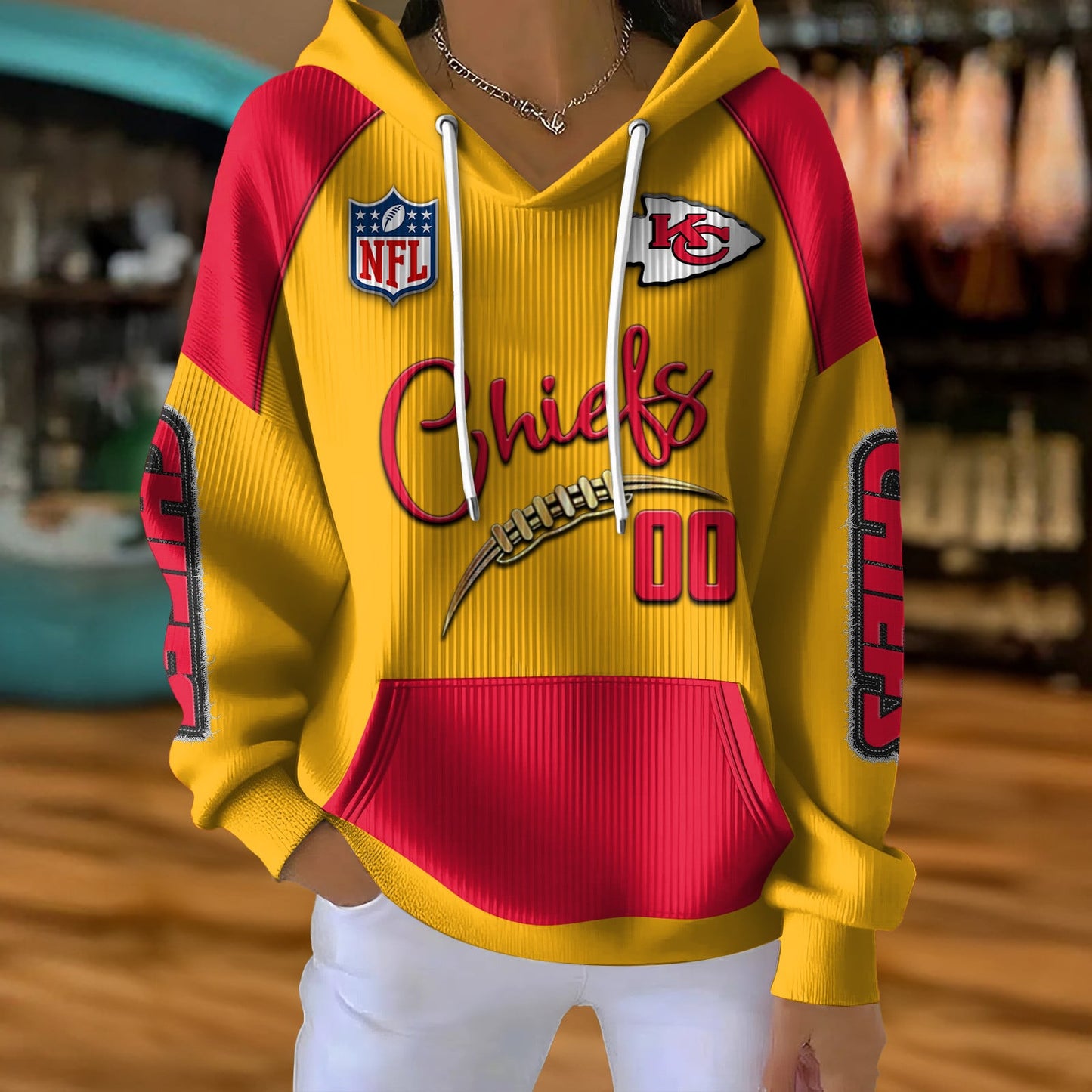 NFL x KC Football Women's Hooded Sweater HLP HLPHUONG