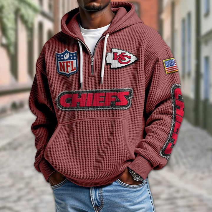 NFL x KC Waffle Half Zip Hoodie HLP HLPHUONG