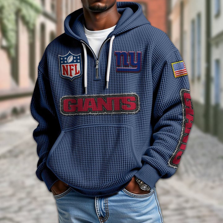 NFL x NYG Waffle Half Zip Hoodie HLP HLPHUONG