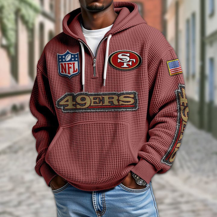 NFL x SF Waffle Half Zip Hoodie HLP HLPHUONG