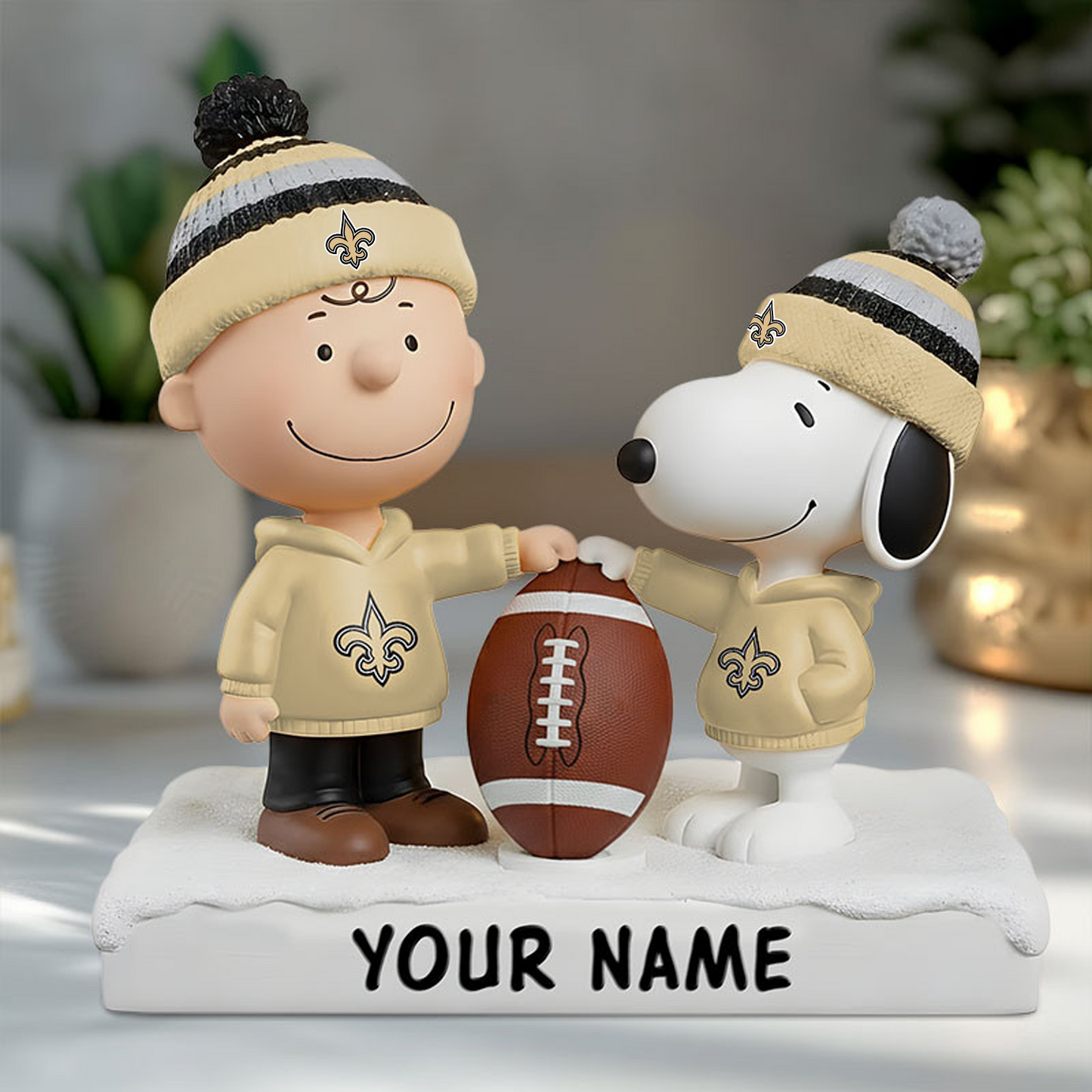 NO X NFL And SnooPy Acrylic Block Plaque Custom Name Gifts NAK NHT