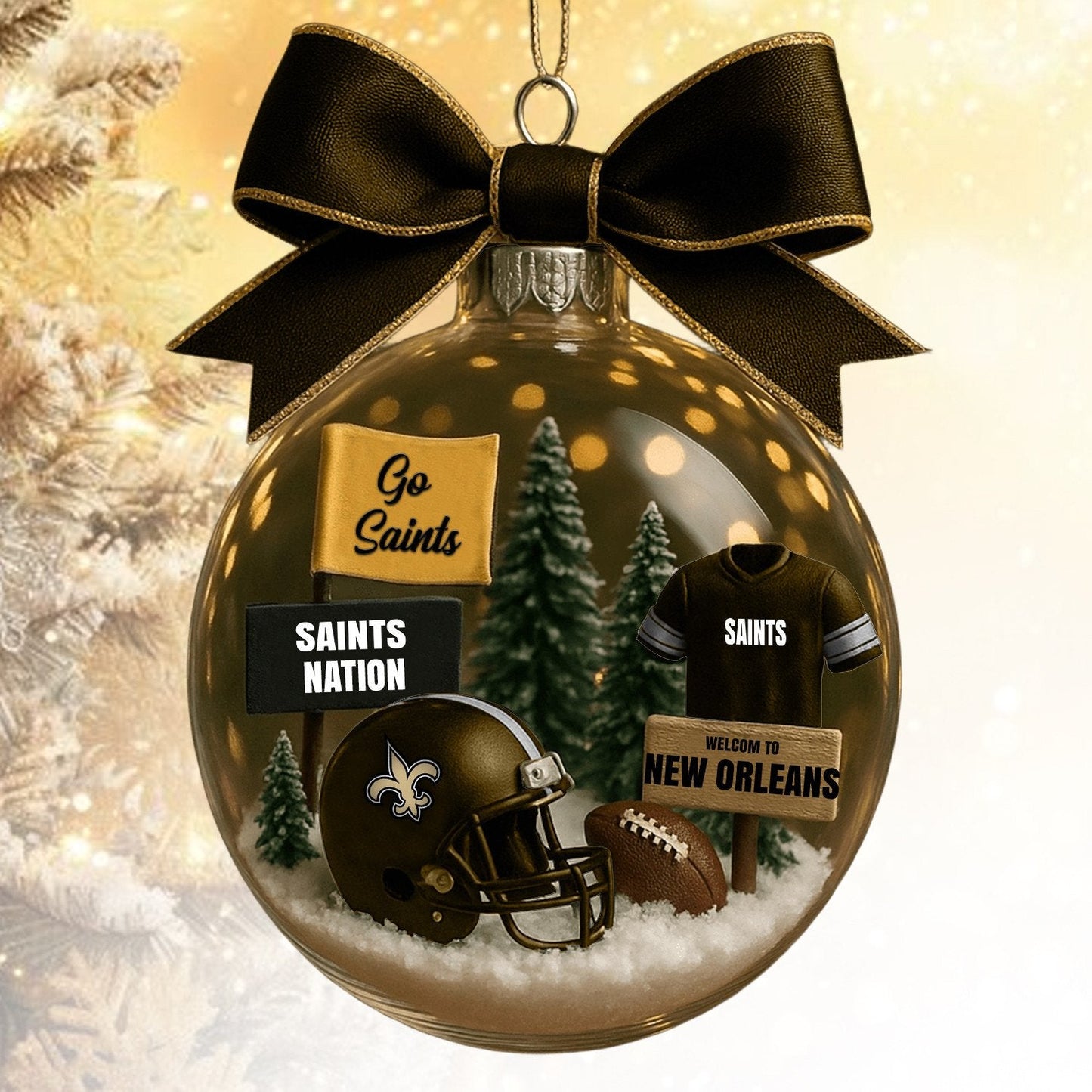 NOS NFL Acrylic Ball Ornament - Best Gift For Fans DDT CTND