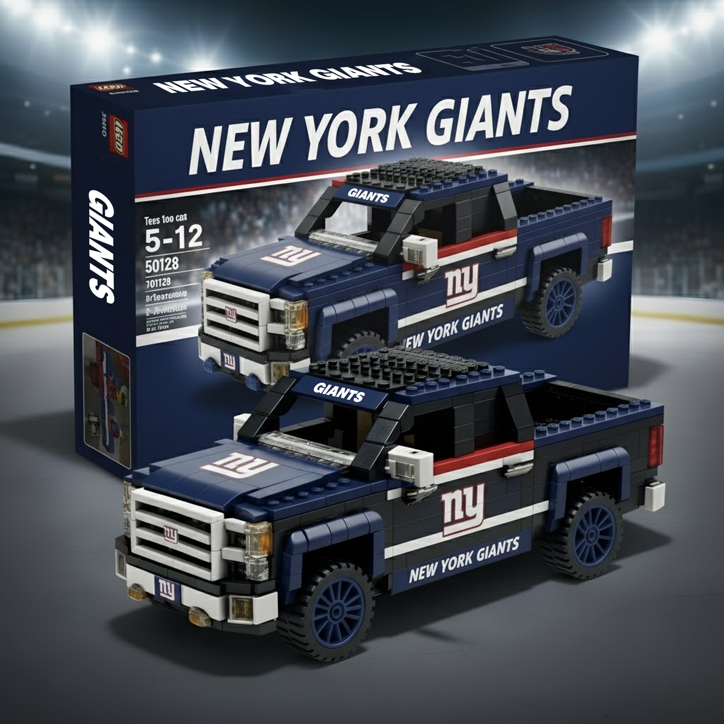 NYG x NFL 3D Racing Truck Model Building Block Set V1 NAK NHT