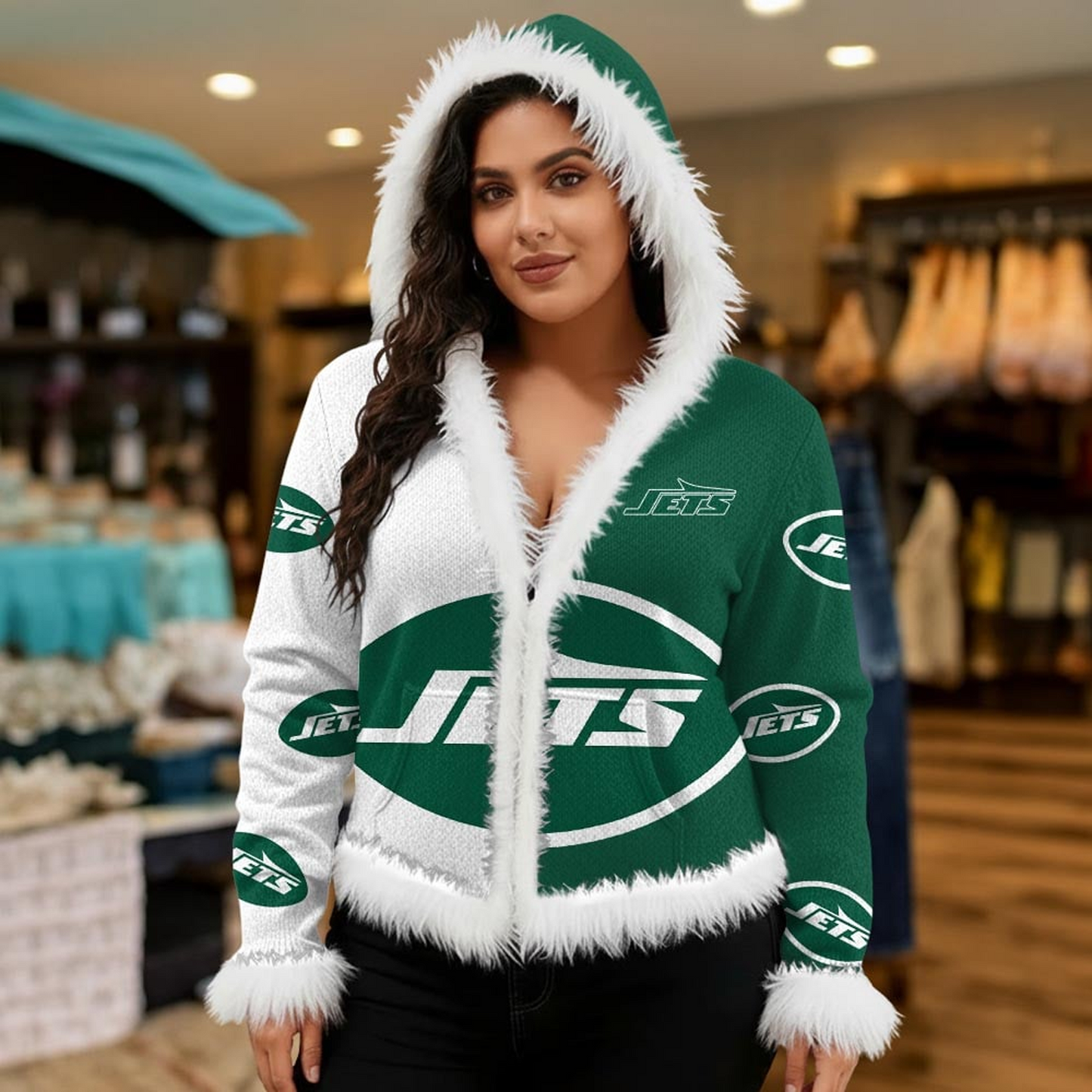NYJ X NFL Graphic Dog Knit Sweater NAK NHT