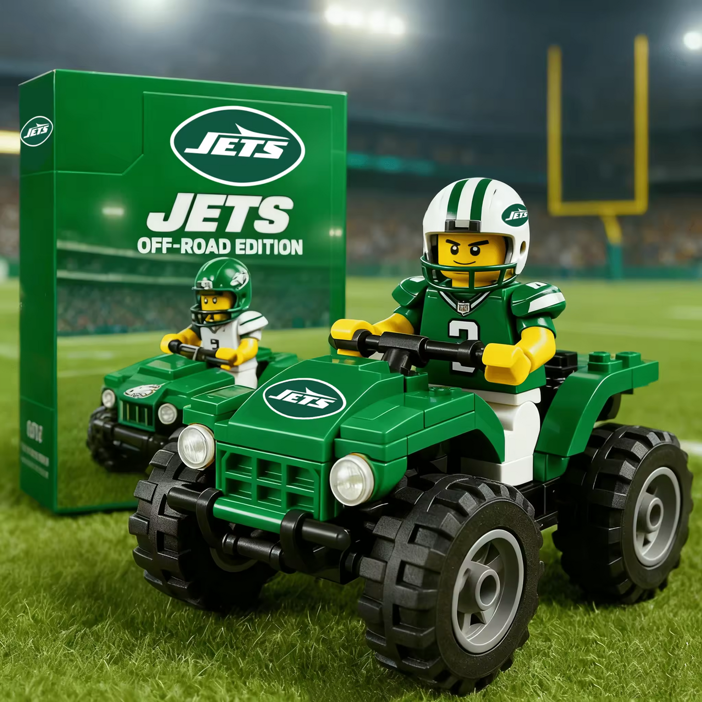 NYJ X NFL Team Off-Road Vehicle Building Block Set V1 NAK NHT